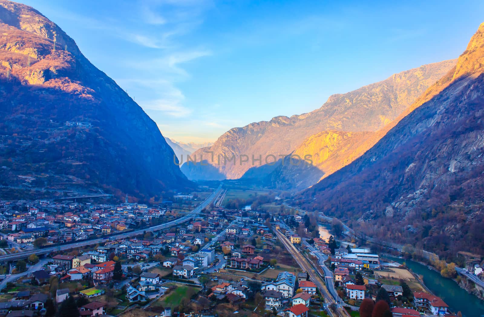 panoramic view of the Valle d'Aosta region by grancanaria