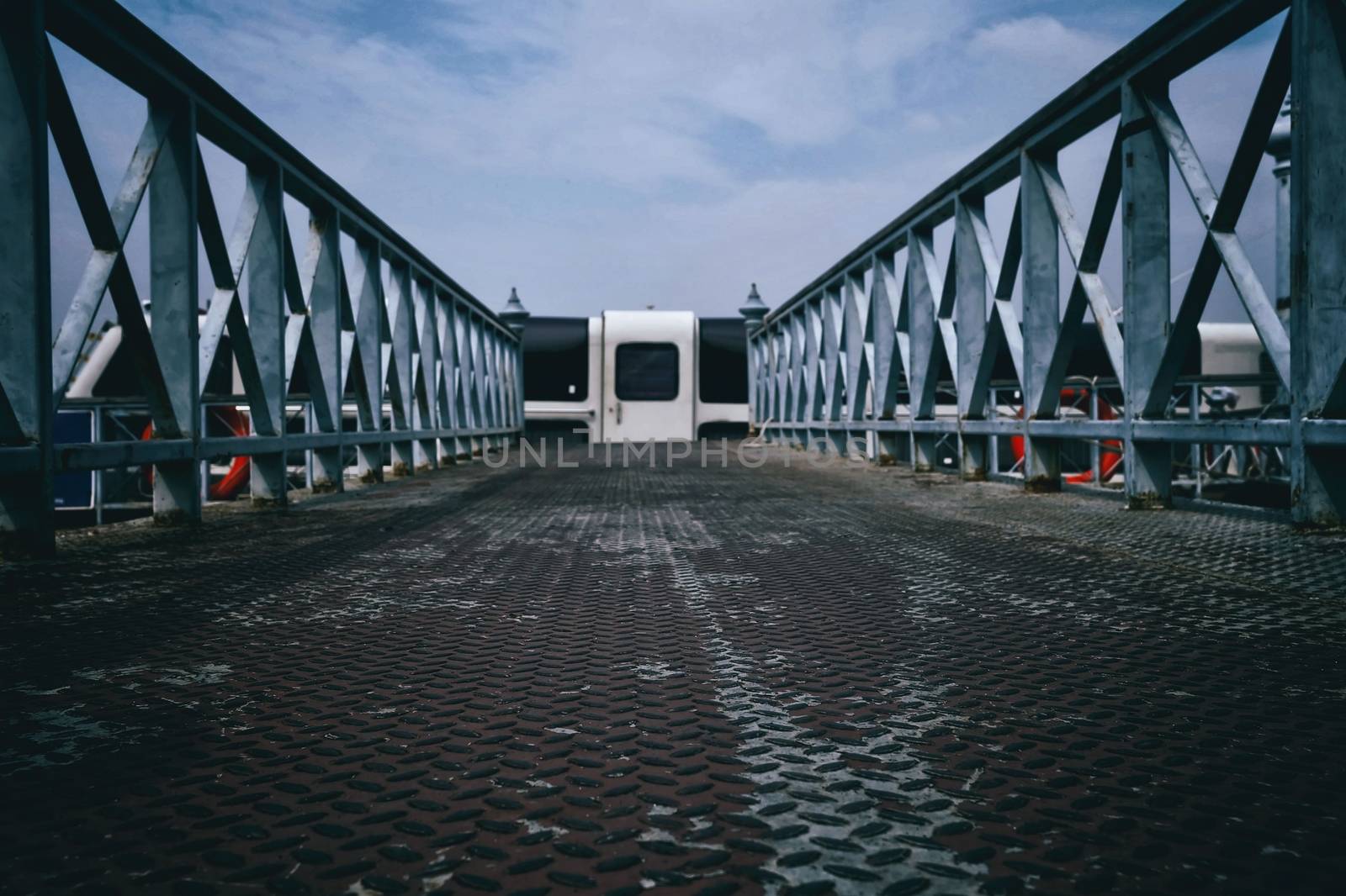 Diamond Plate Pathway to Pier. by mesamong