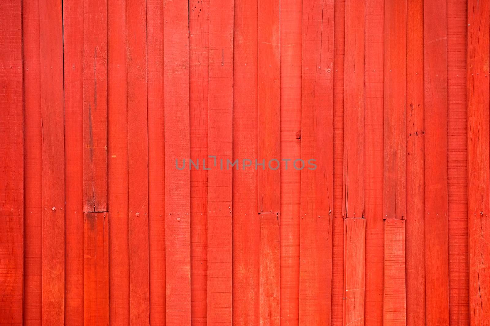 Red Wooden Wall Background.