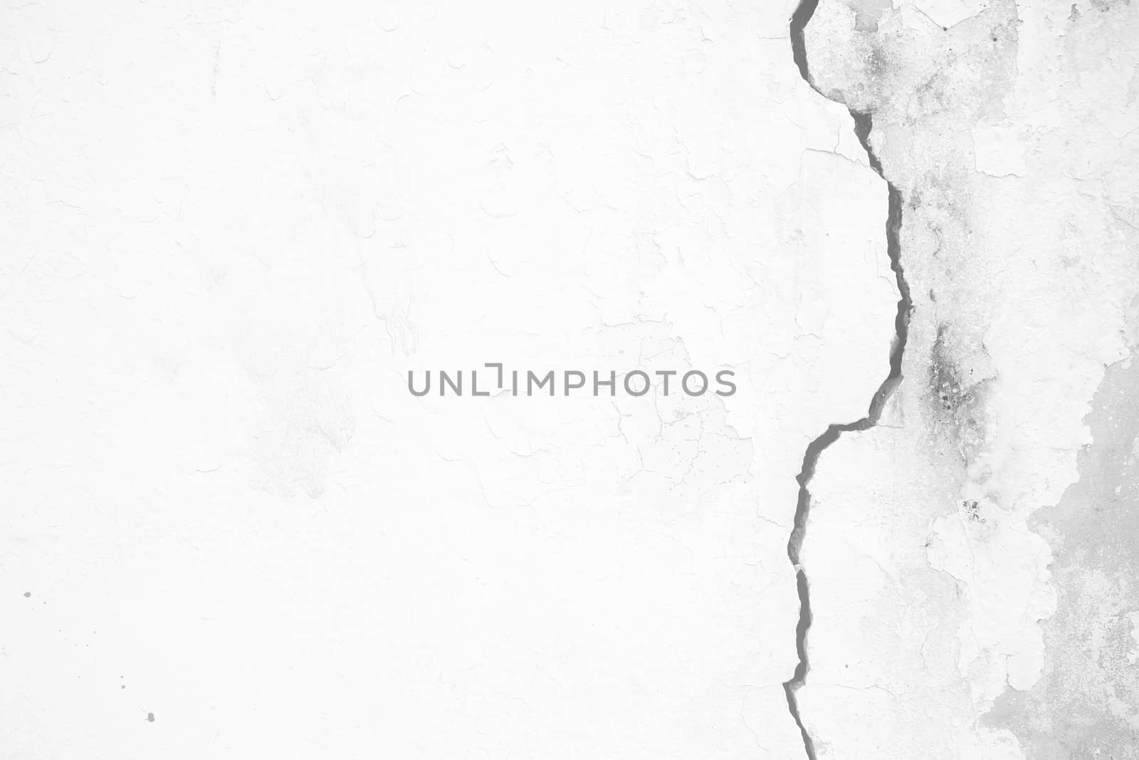 White Cracked Concrete Wall Background. by mesamong