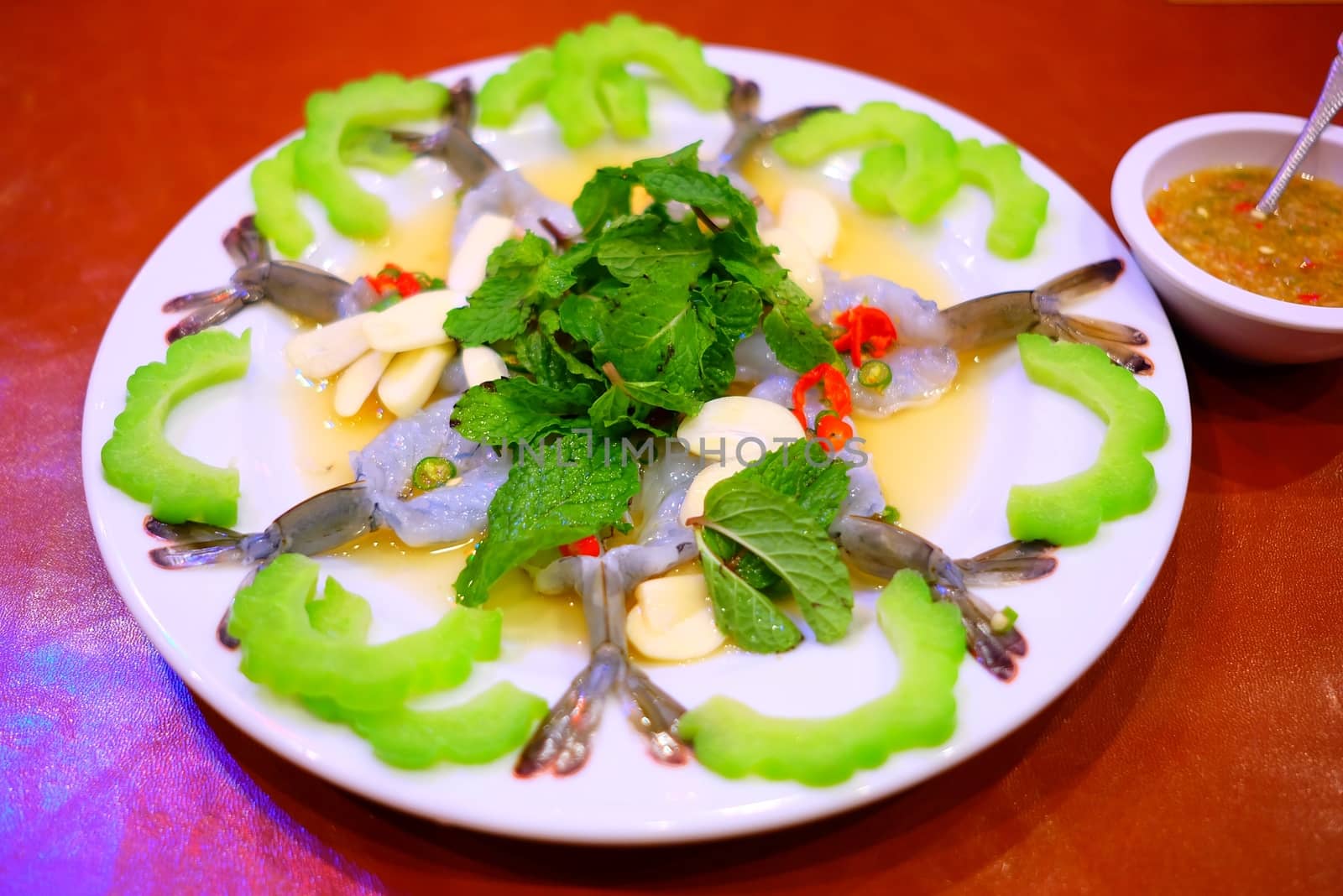 Fresh Shrimps in Fish Sauce, Thai Food Recipe. by mesamong