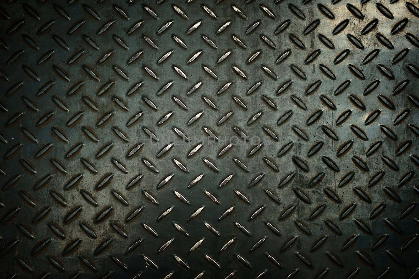 Black Metal Diamond Plate Background.