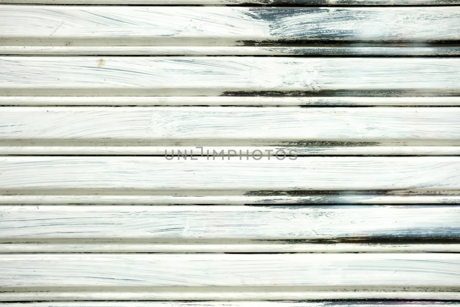 White Paint Folding Metal Door Background.