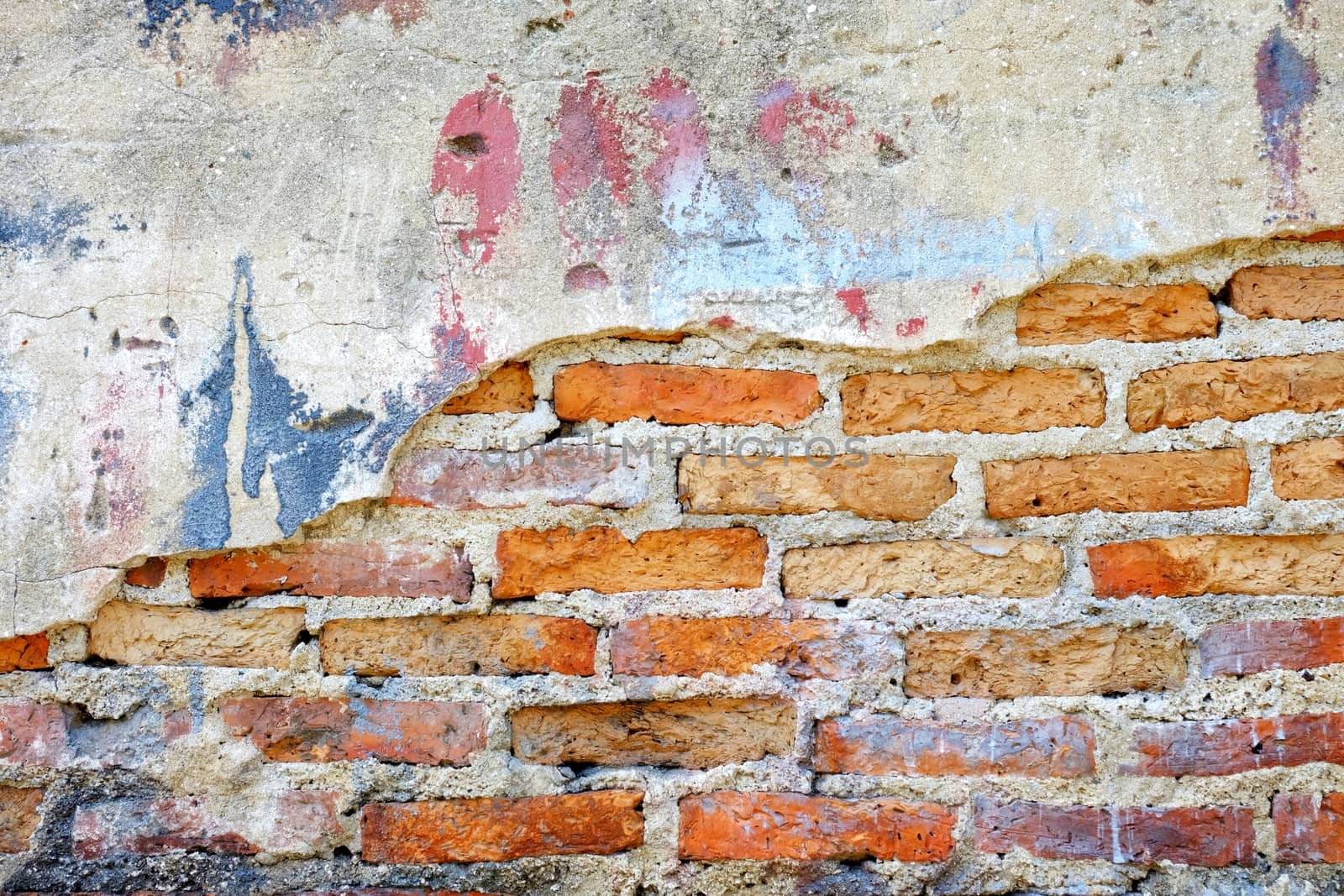 Old Brick Wall Texture Background.