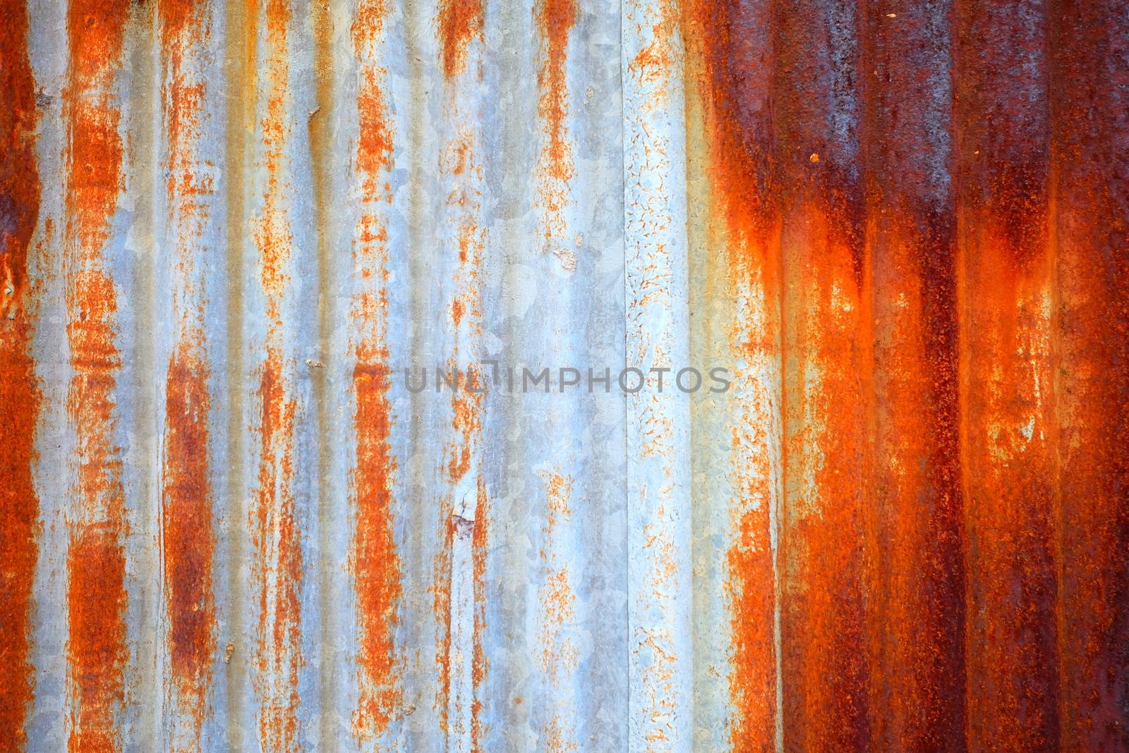 Old Rusty Zinc Wall Texture Background. by mesamong