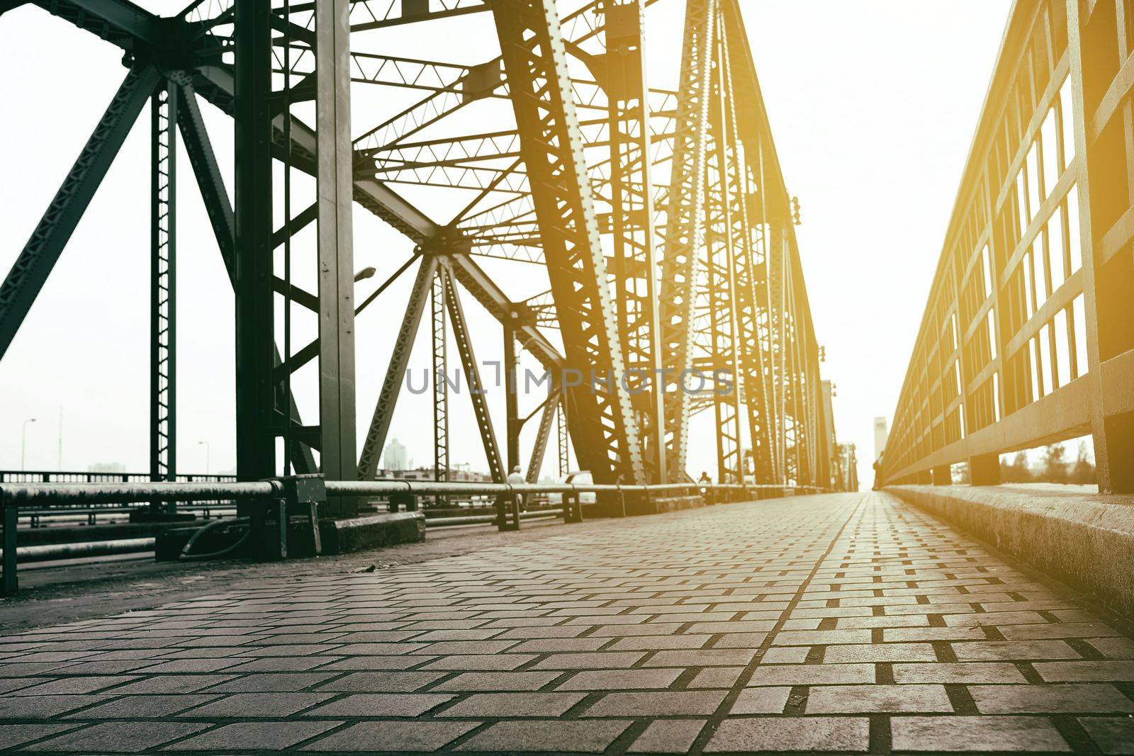 Memorial Bridge Bangkok, Thailand with Light Leak. by mesamong