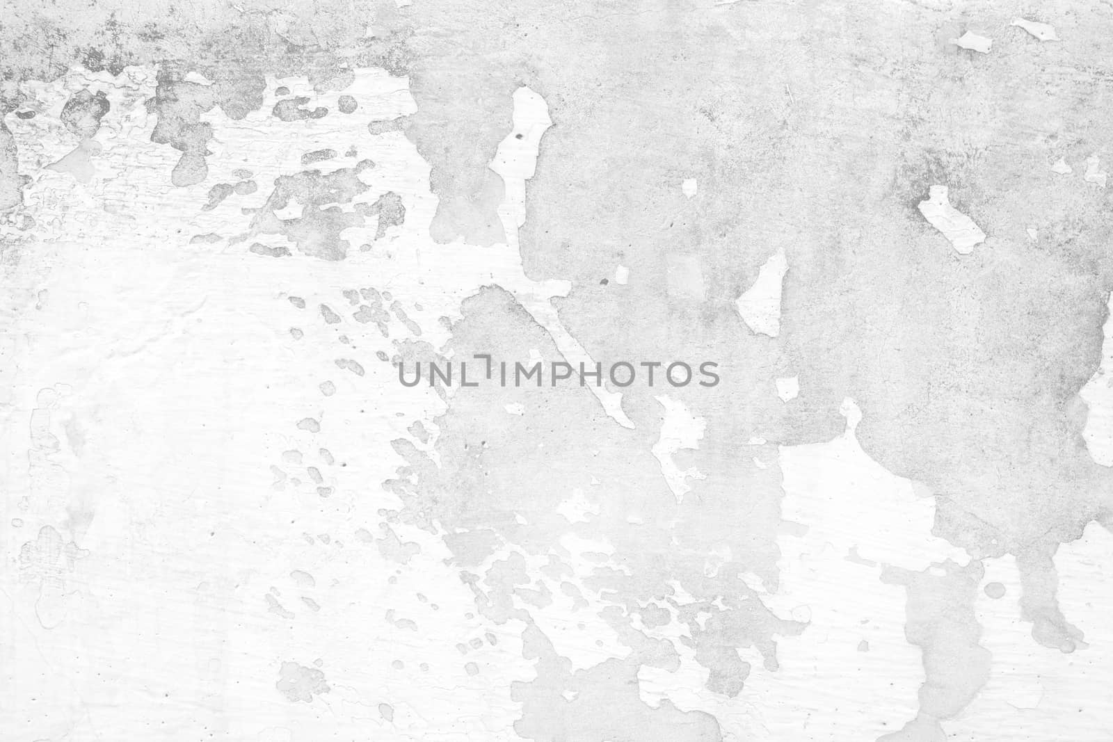 White Grunge Peeling Painted Concrete Wall Texture Background. by mesamong
