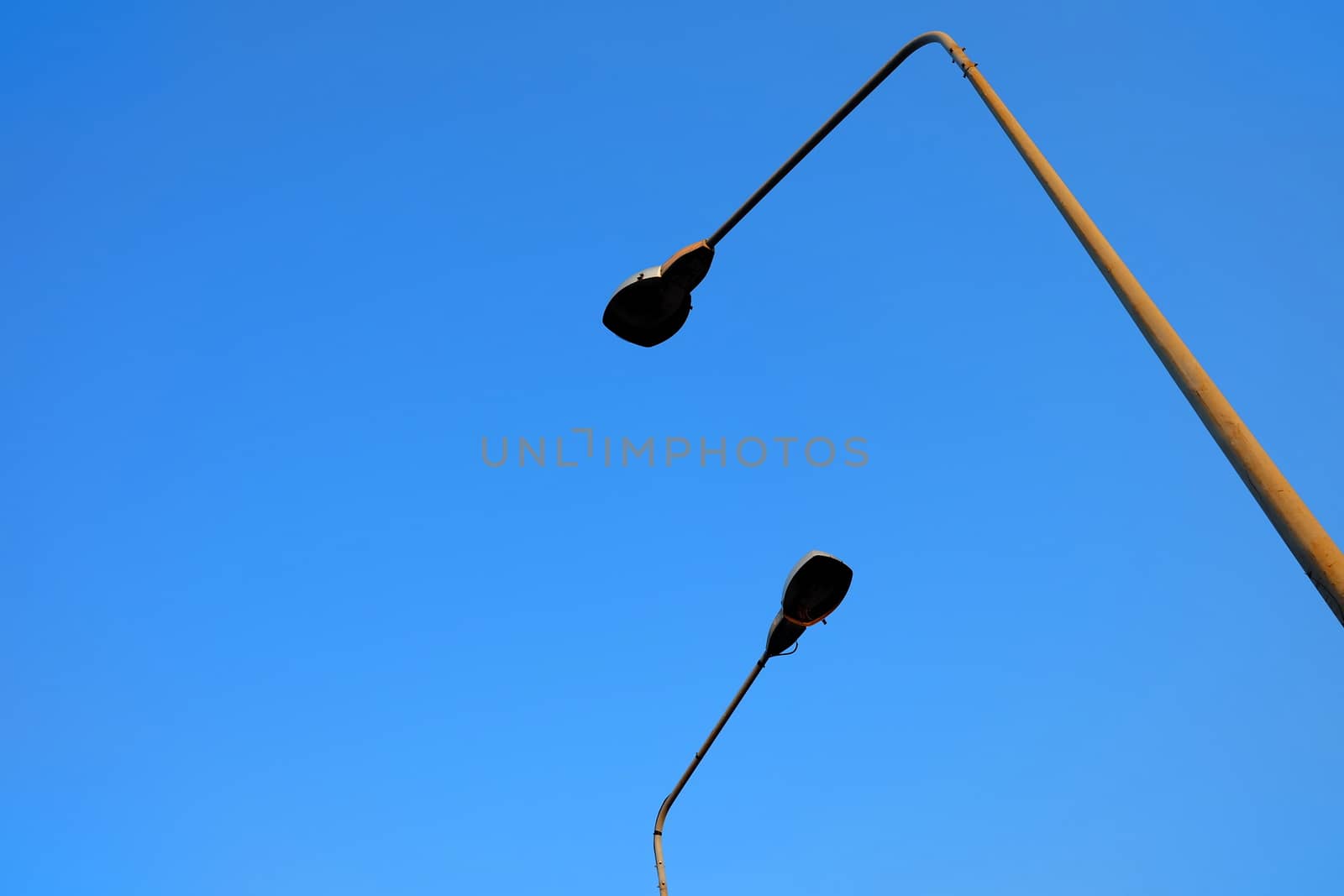 Street Lights with Blue Sky Background. by mesamong