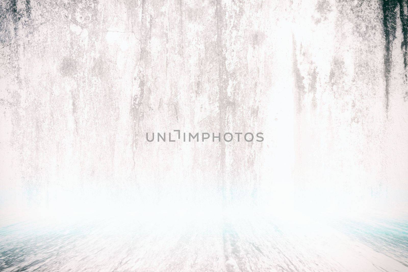 Abstract White Grunge Concrete Room Background.