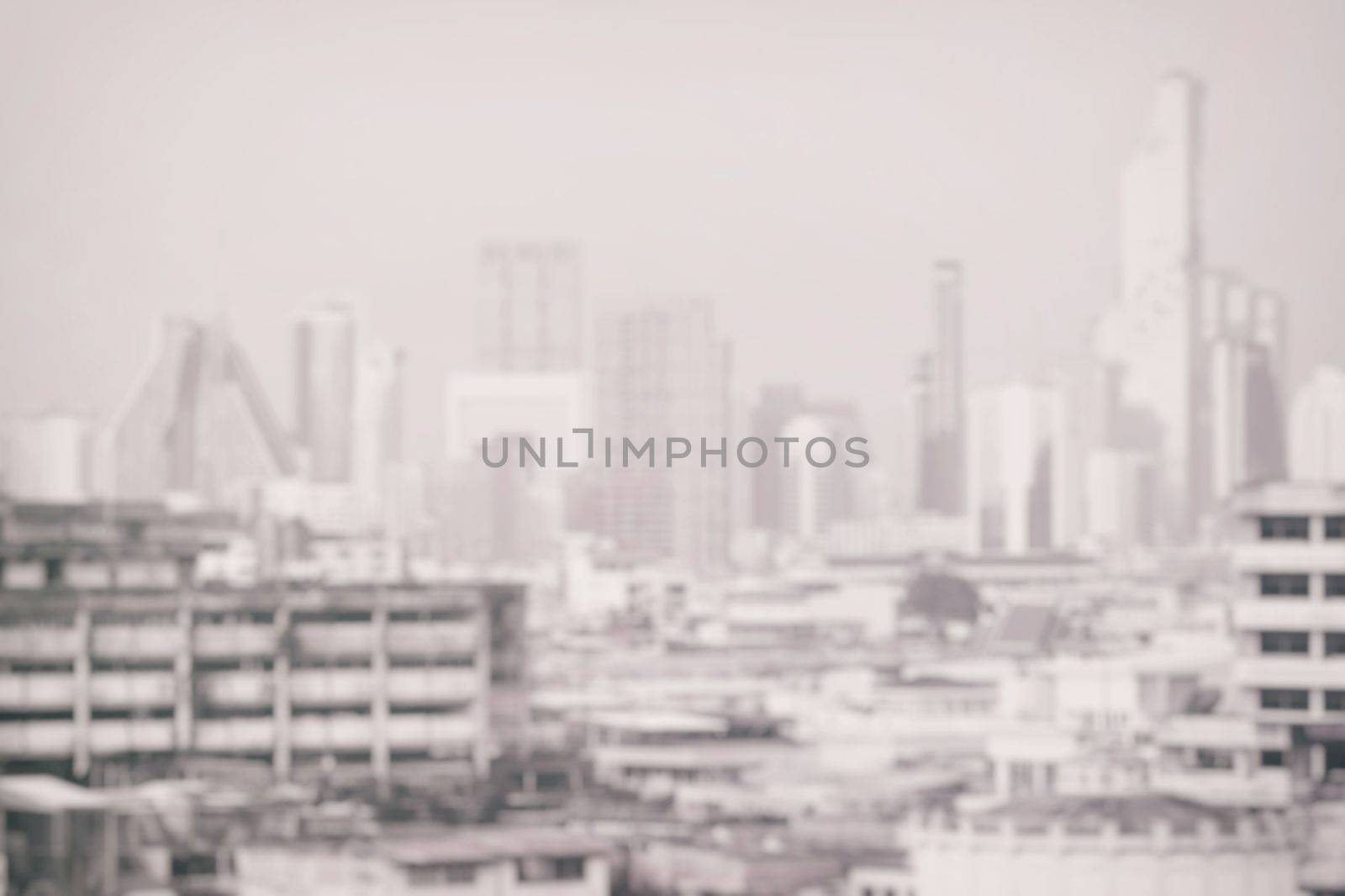 Blurred White Cityscape Background.