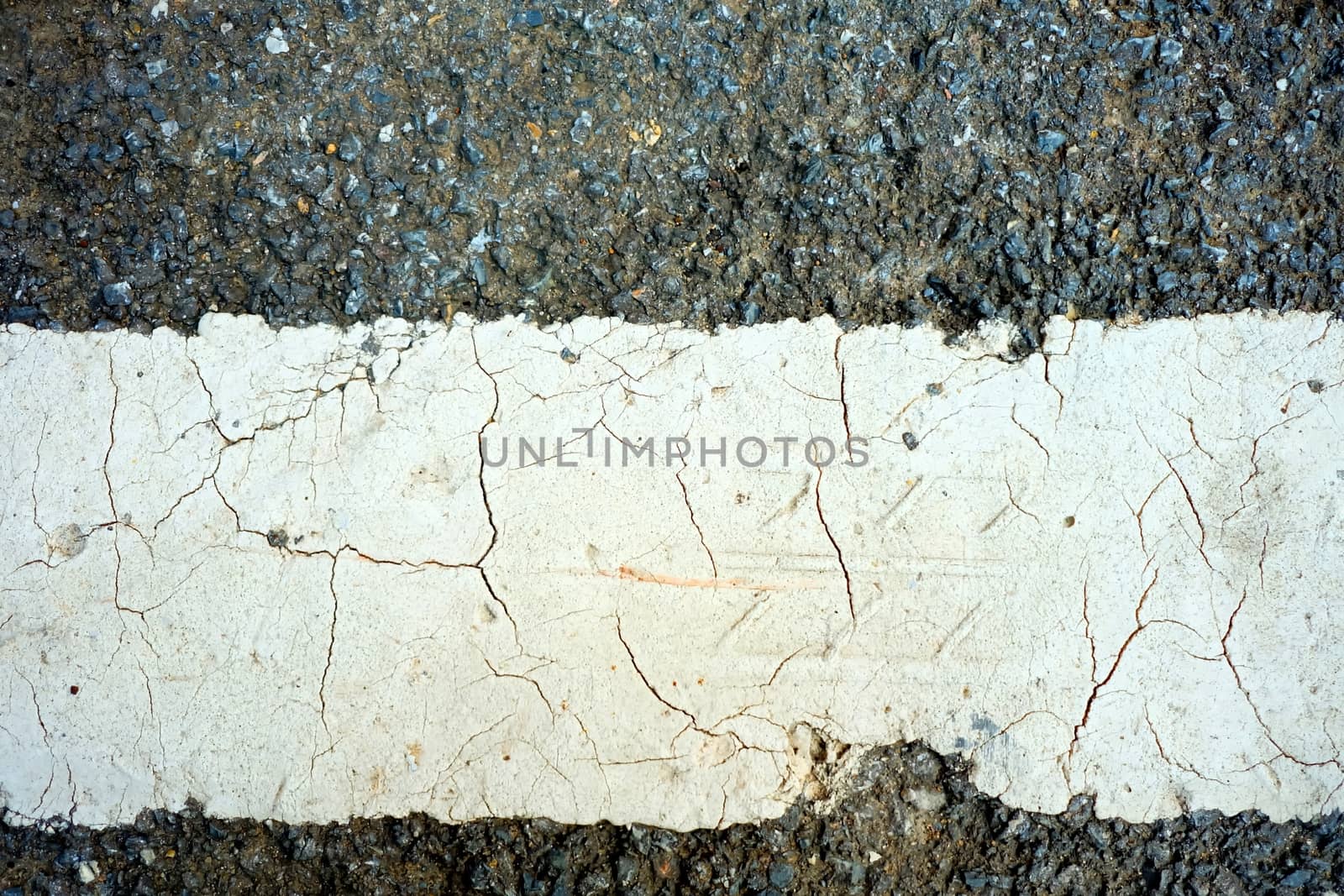 White Line on Asphalt Concrete Road. by mesamong