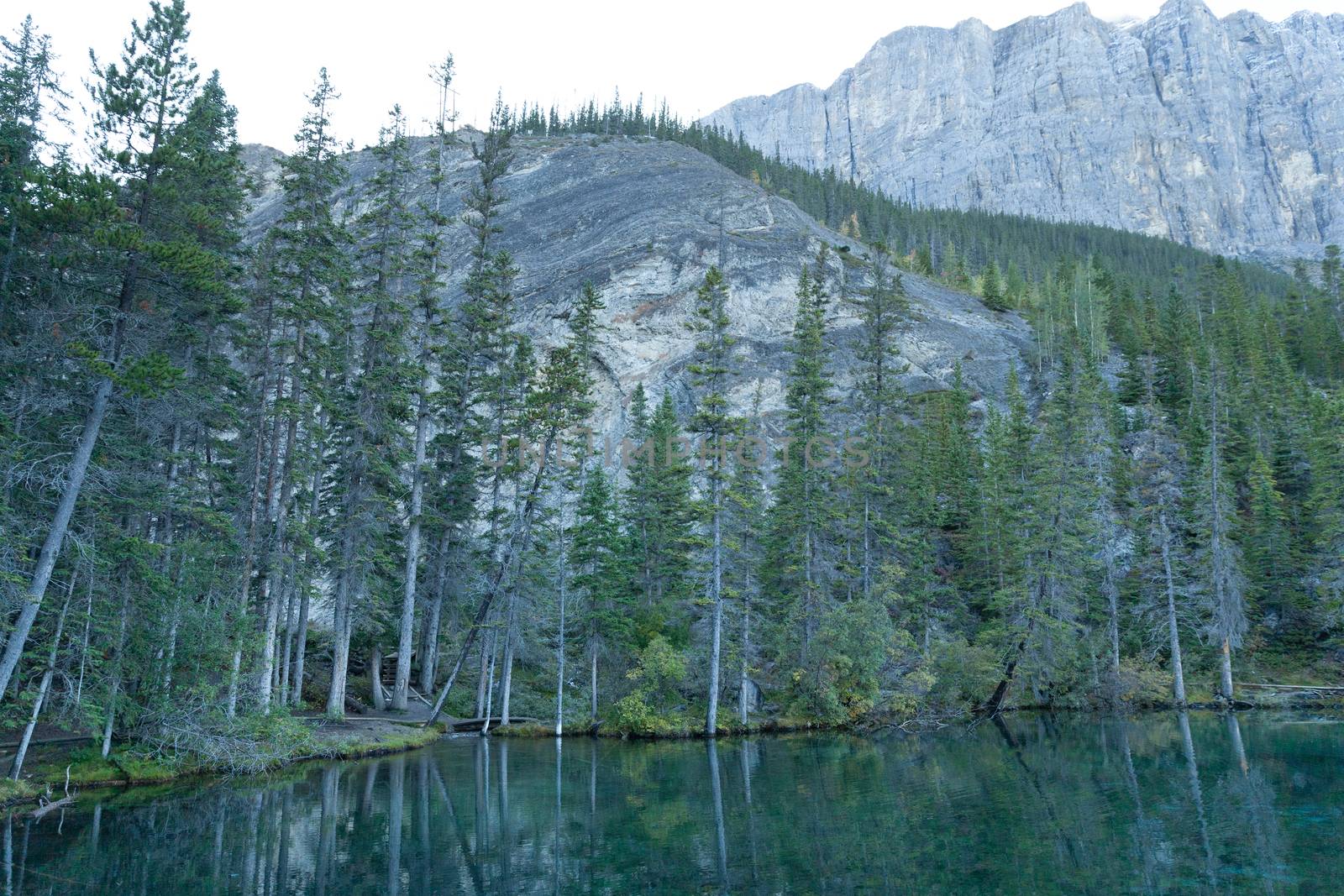 Grassi Lakes Trail Head by twilight, Canmore, Canada