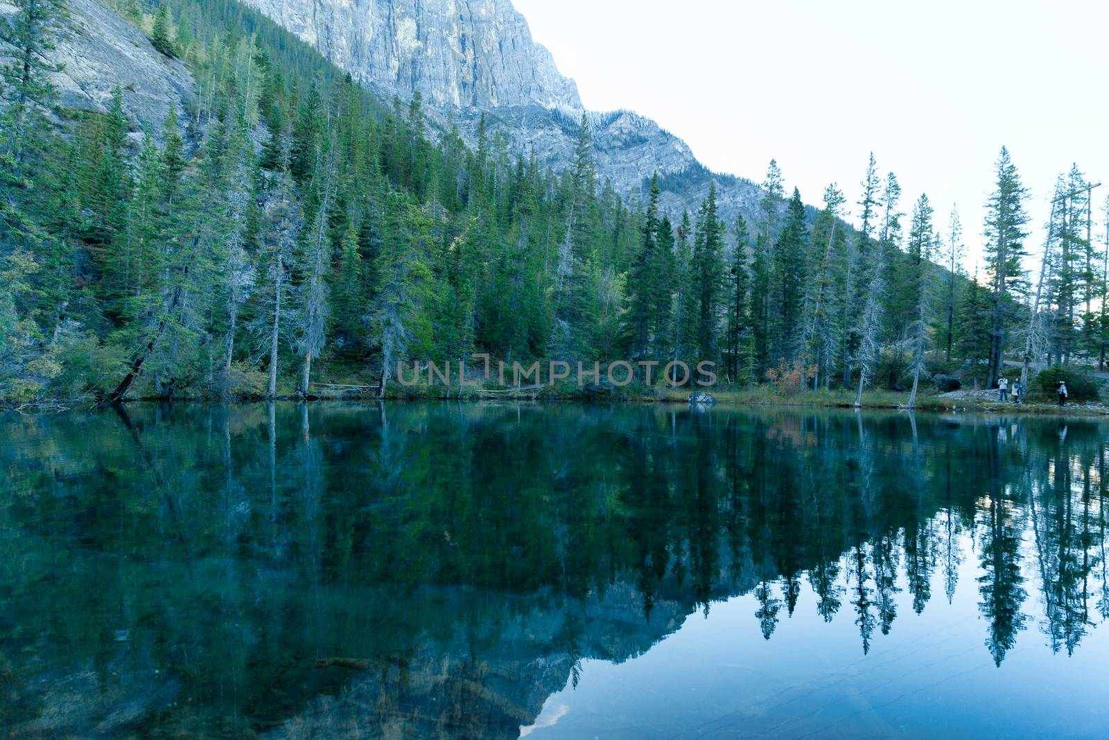 Grassi Lakes Trail Head by twilight, Canmore, Canada
