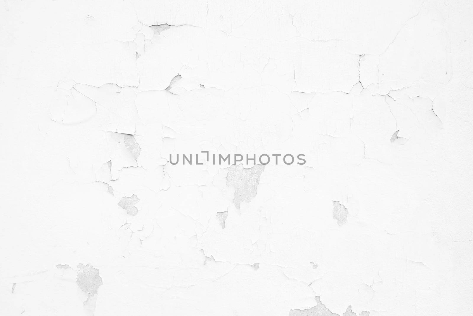 White Peeling Painted Concrete Wall Texture Background.