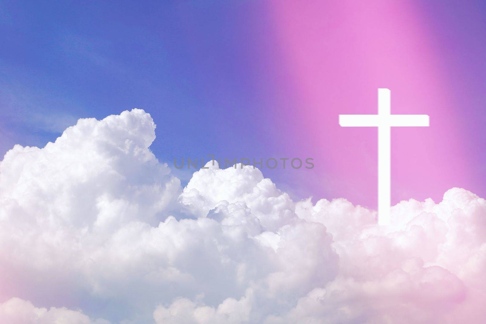 Abstract of Christ Cross on Heaven Sky, Suitable for Religion. by mesamong