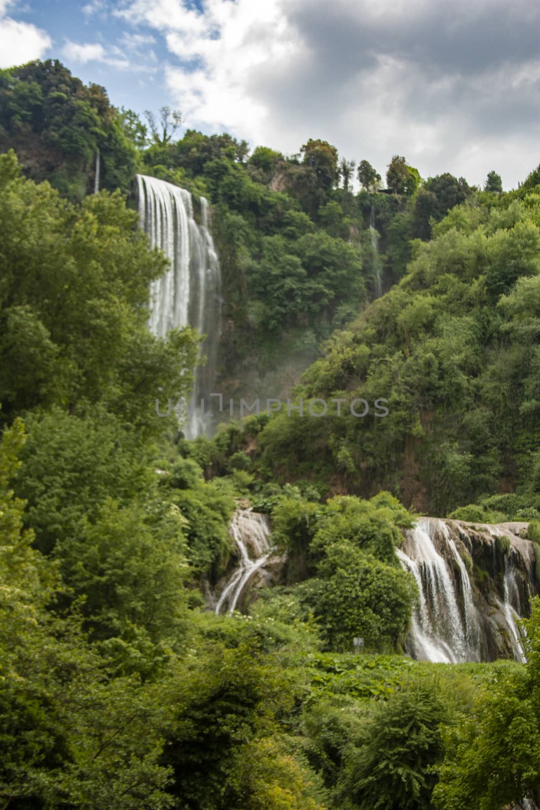 marmore waterfall the highest in europe in the valnerina province of terni