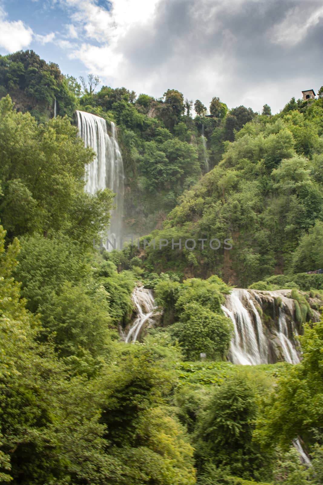 marmore waterfall the highest in europe in the valnerina province of terni