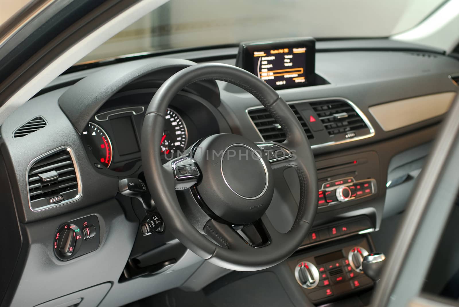 steering wheel in the new modern car by aselsa
