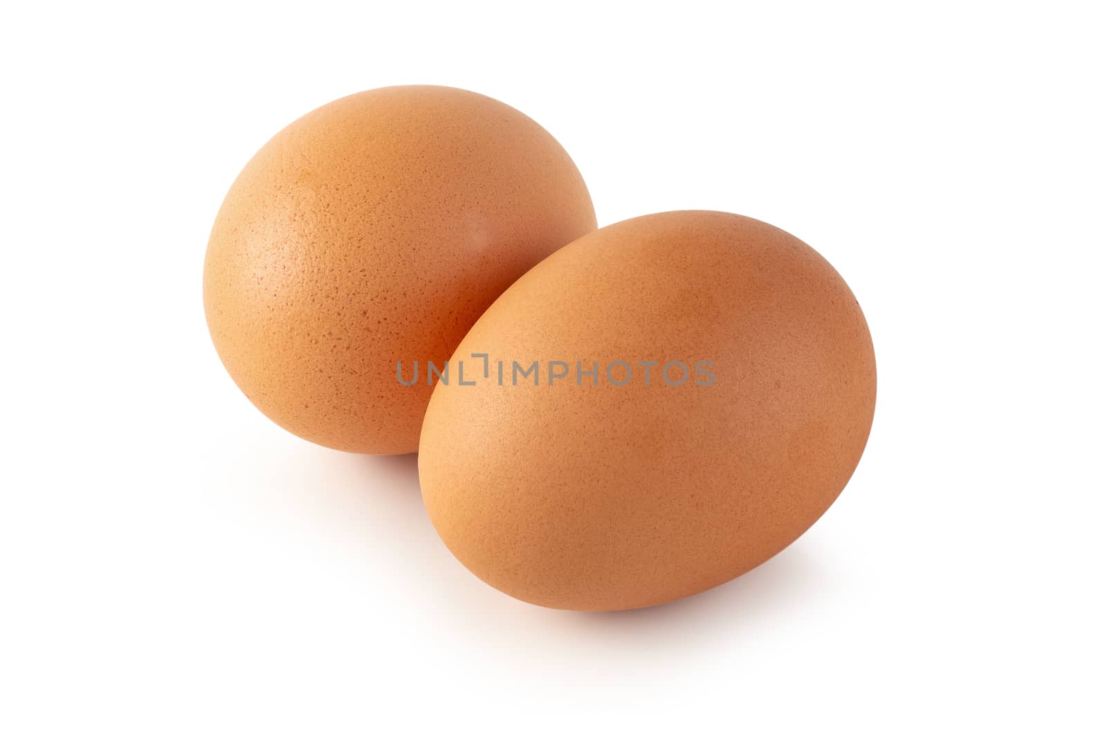 Fresh egg yolks isolated on a white background