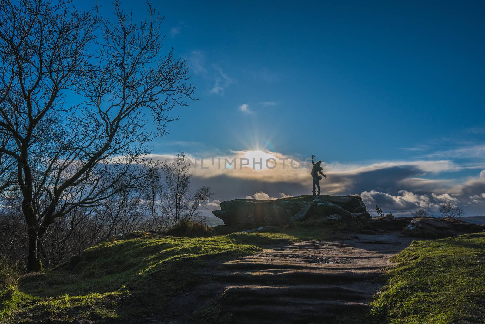 Brimham Rocks National Park in North Yorkshire England on a Sunny Day