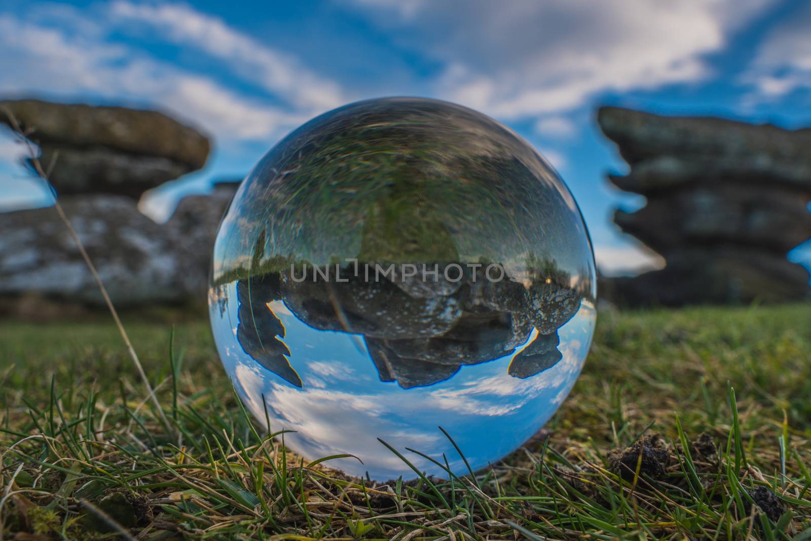 Brimham Rocks National Park in North Yorkshire England on a Sunny Day