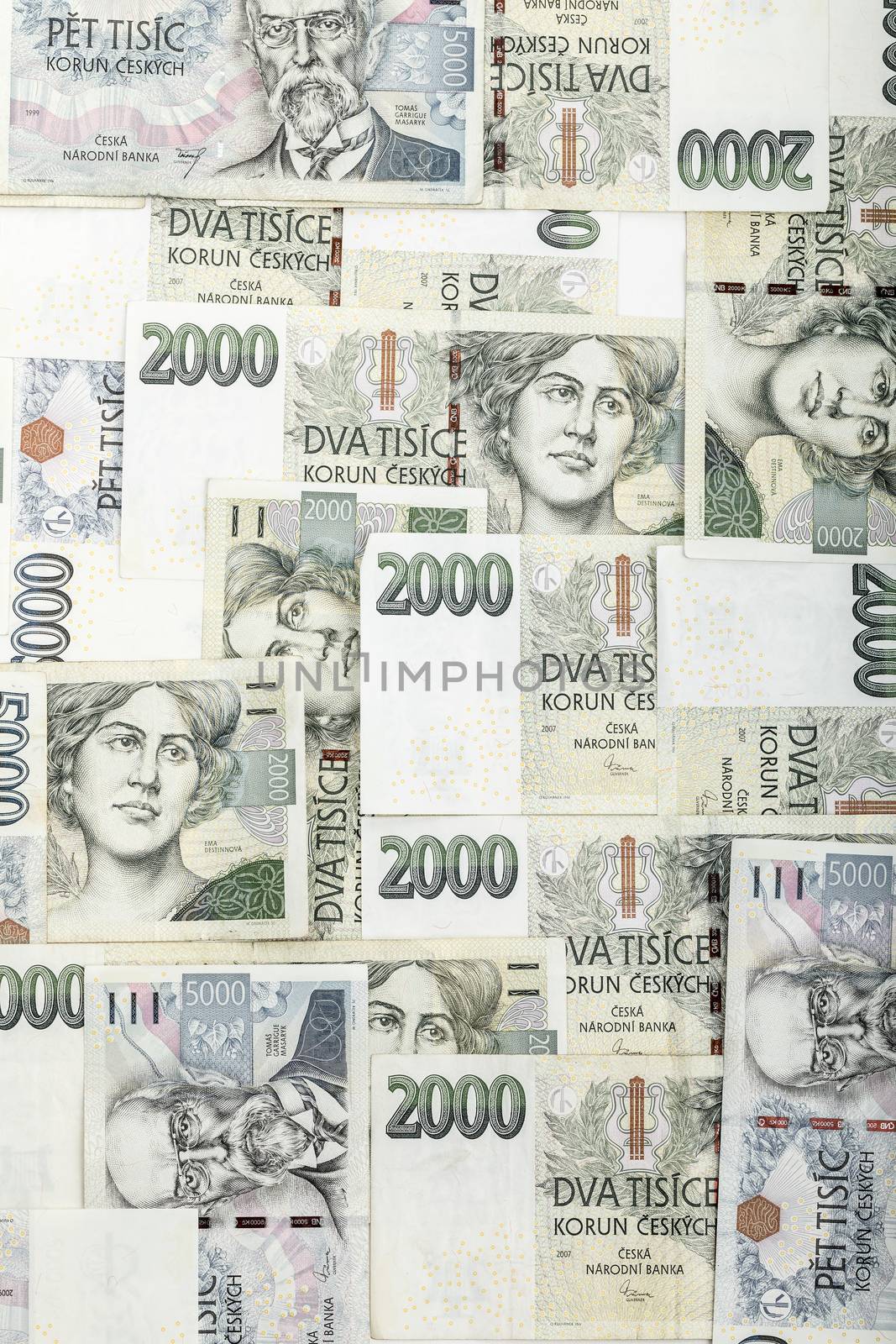 czech banknotes crowns, money concept crisis by artush