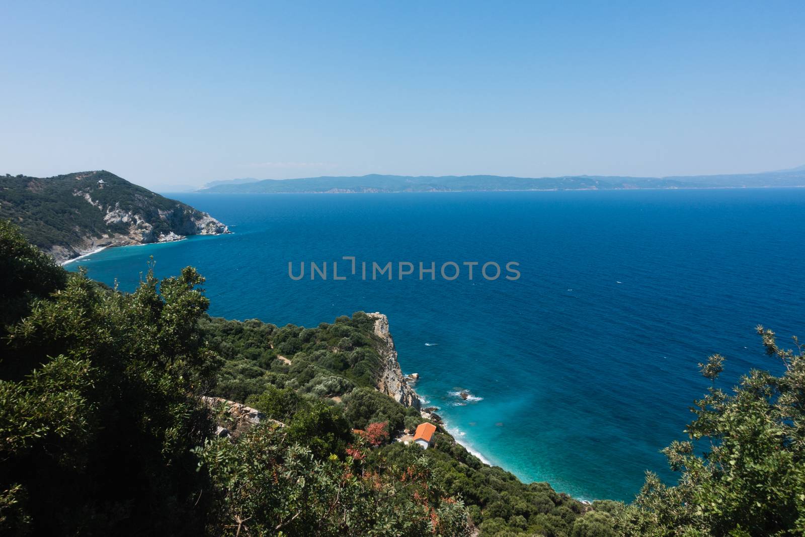 The beautiful Skiathos Coast in Greece