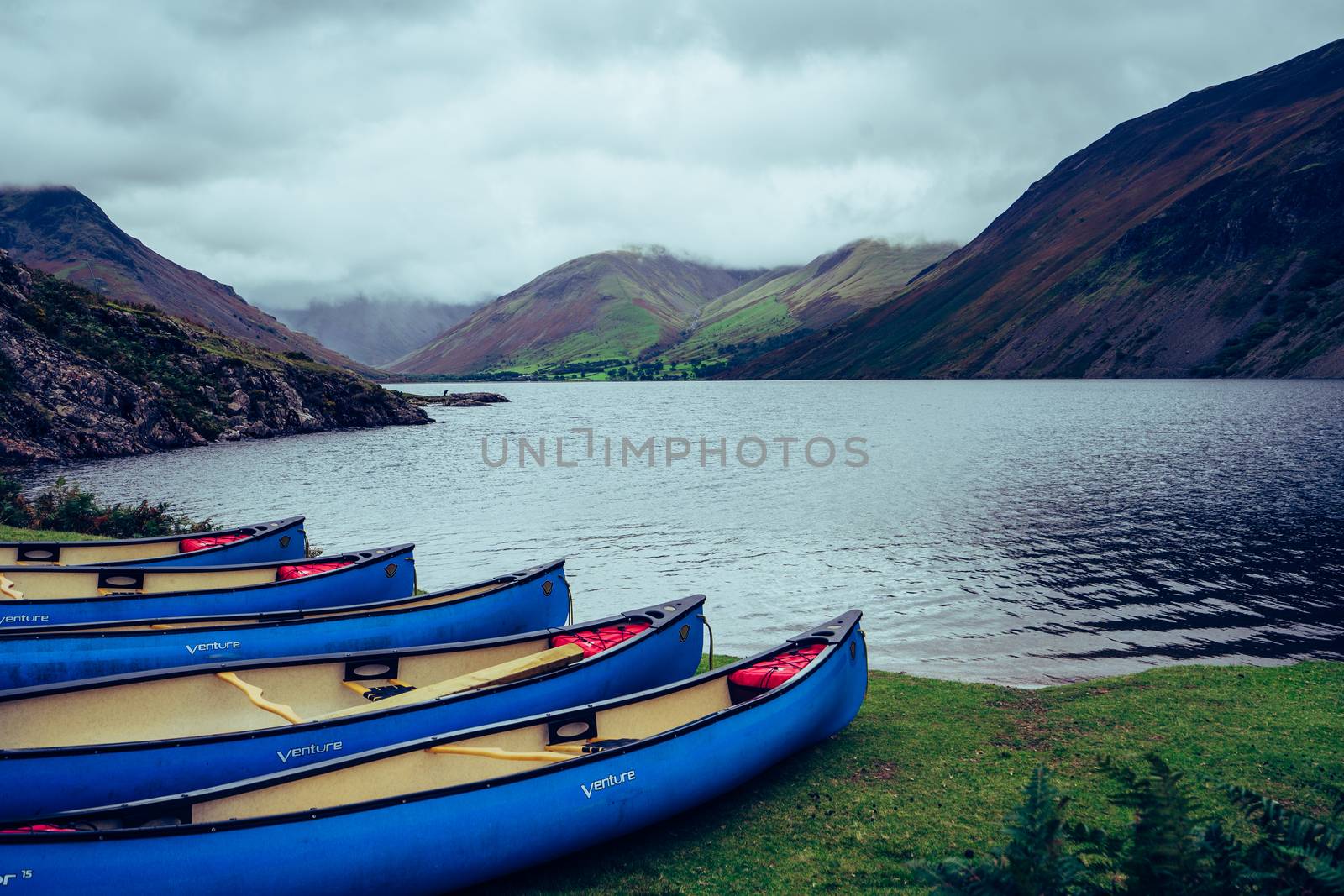 A beautiful landscape shot of Wast-water in the Lake District, England, UK