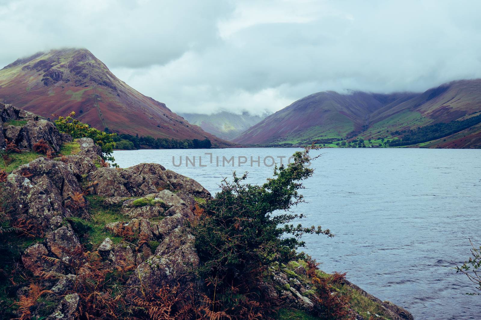 A beautiful landscape shot of Wast-water in the Lake District, England, UK