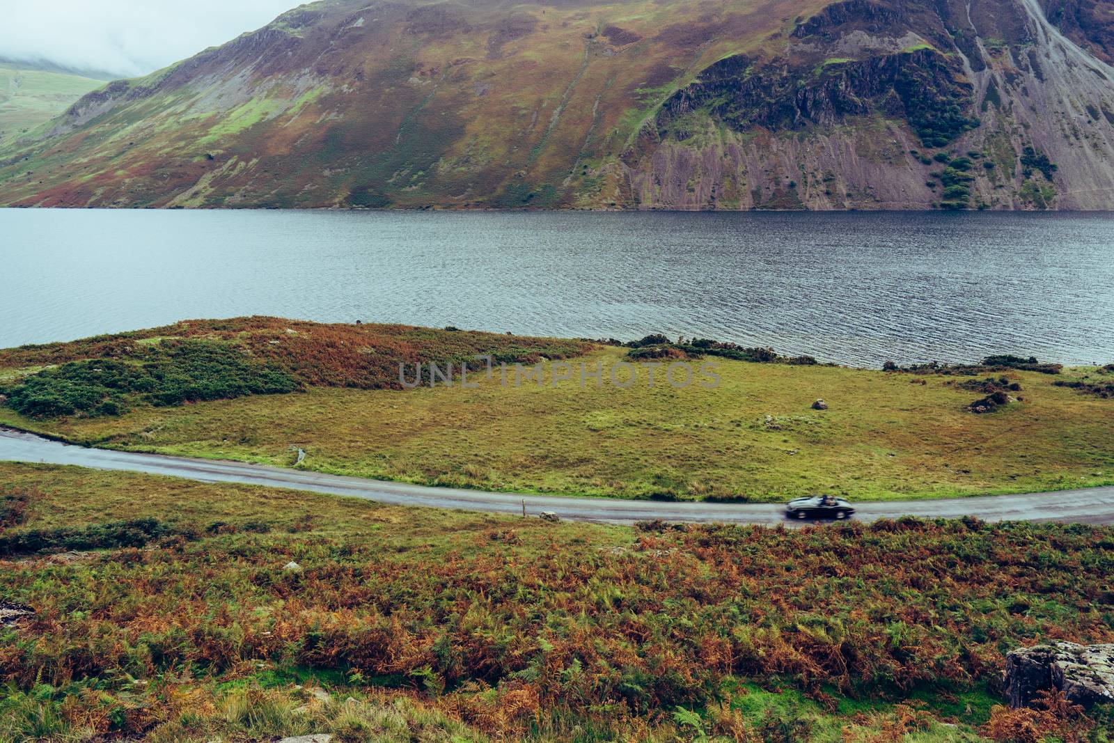 A beautiful landscape shot of Wast-water in the Lake District, England, UK