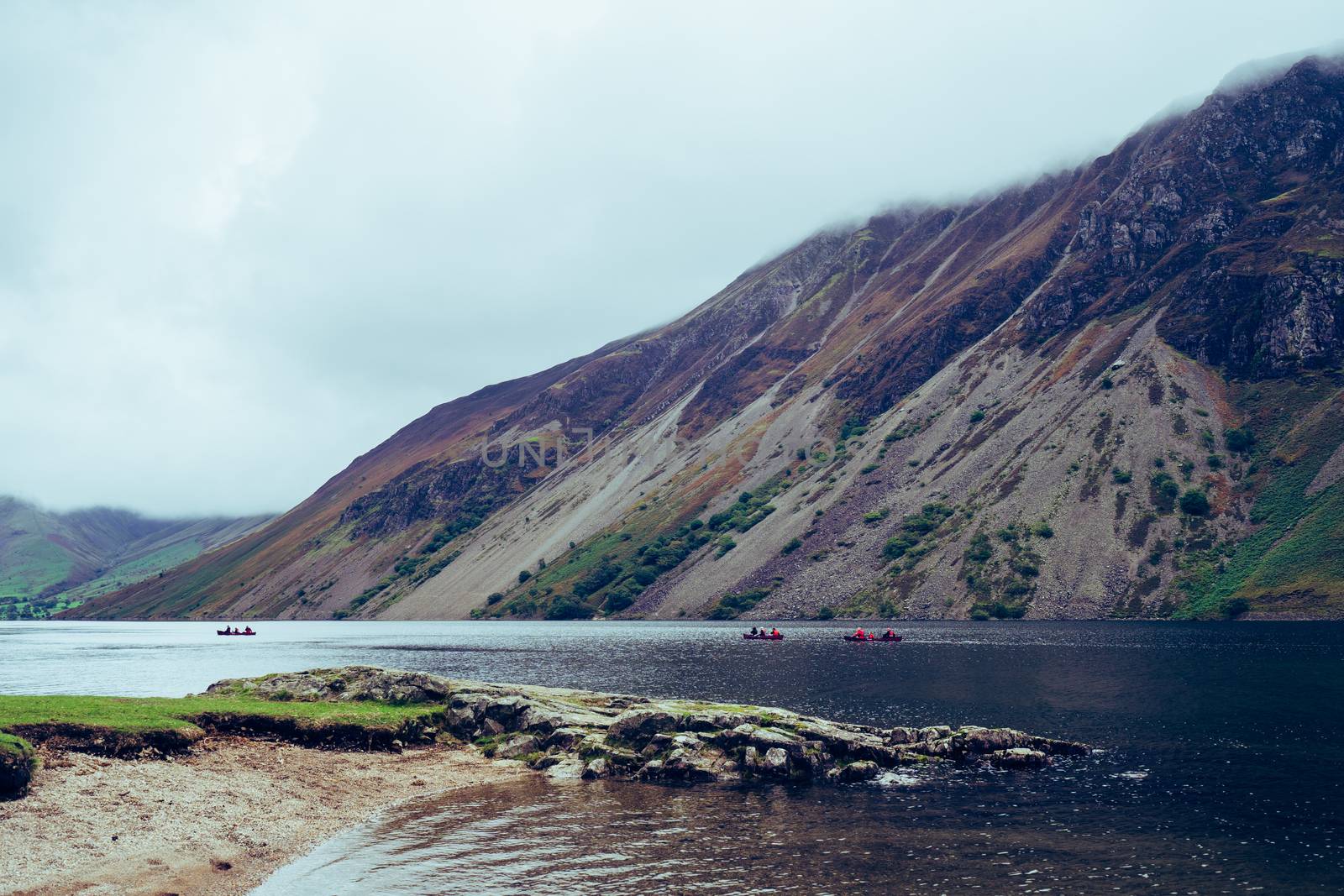 A beautiful landscape shot of Wast-water in the Lake District, England, UK