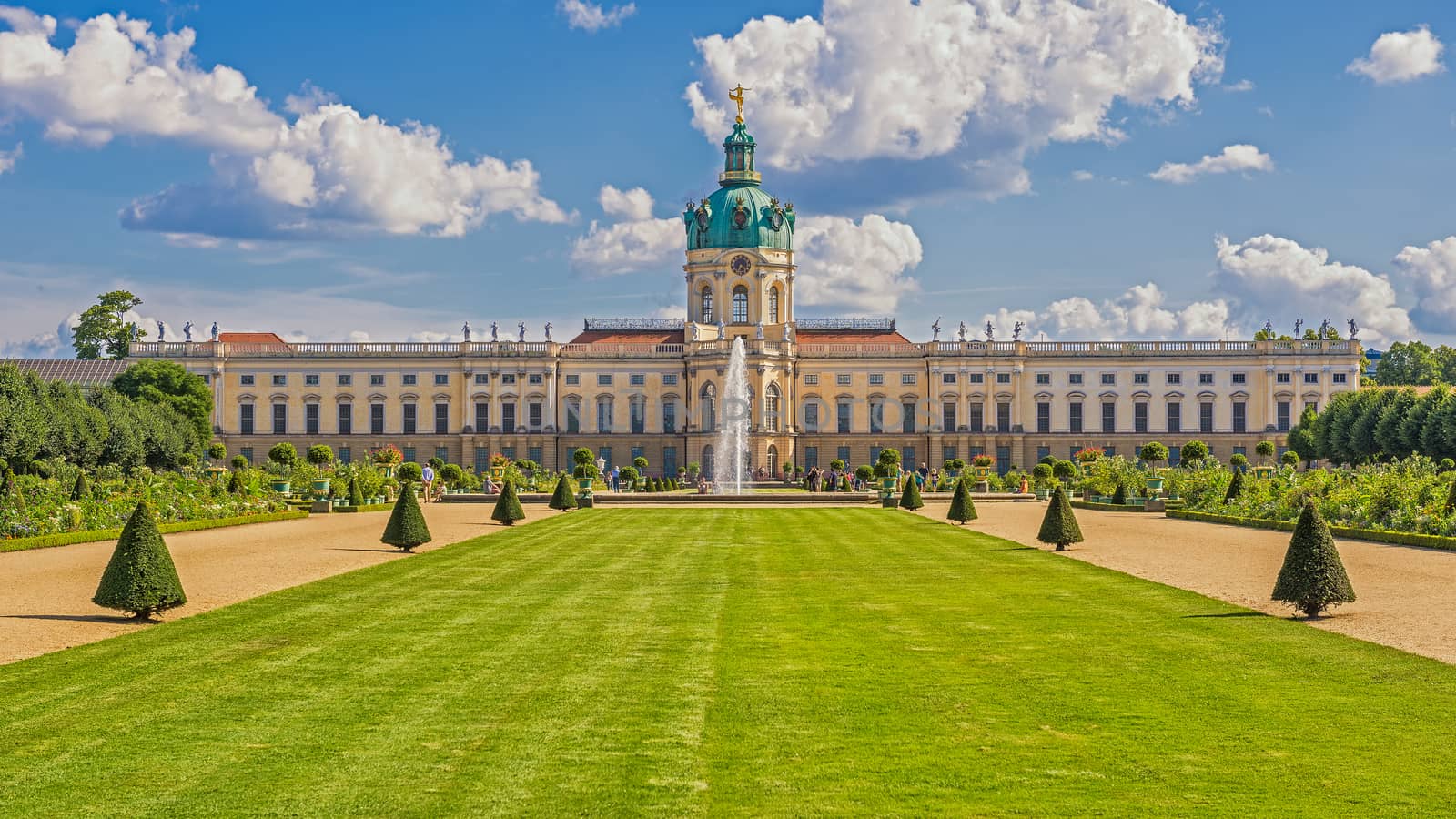 Schloss Charlottenburg also known as Charlottenburg Palace with garden in Berlin. It is the largest palace and the only surviving royal residence in the city.