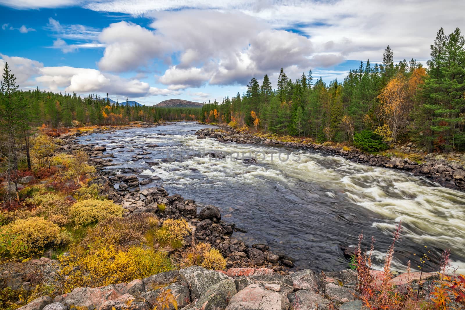 Klaralven river near Engerdal, Norway. It is the longest river in Scandinavia and its Swedish part the longest river of Sweden.