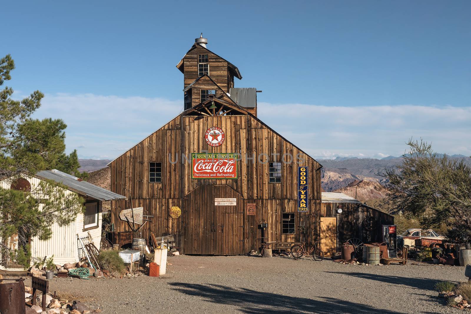 Old barn in Nelson ghost town in the El Dorado Canyon near Las Vegas, Nevada by nickfox