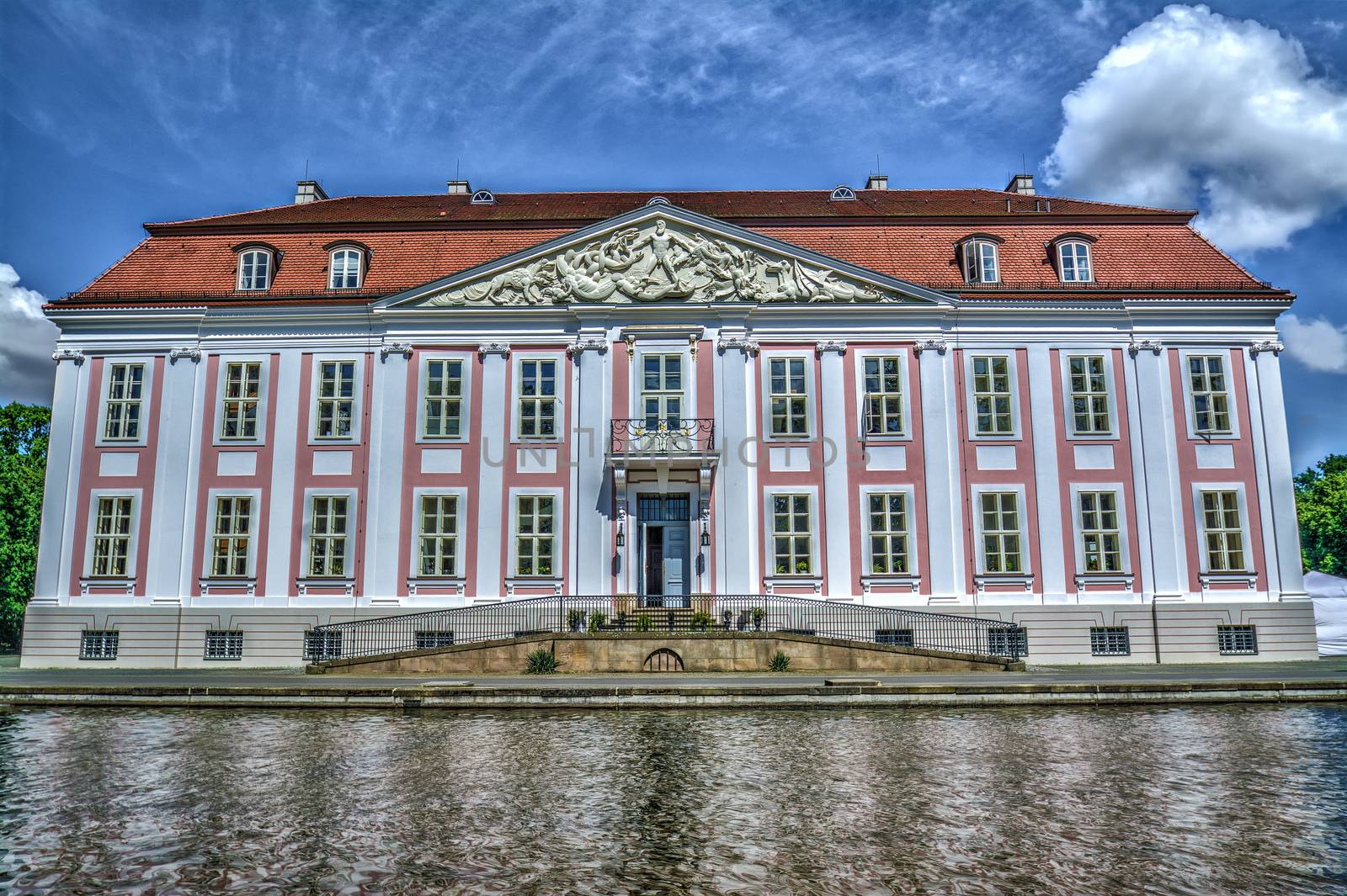Baroque styled Friedrichsfelde Palace in Berlin, Germany. Hdr image.