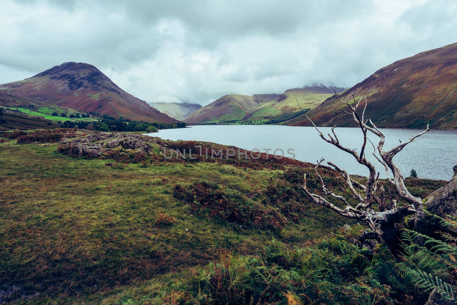 A beautiful landscape shot of Wast-water in the Lake District, England, UK