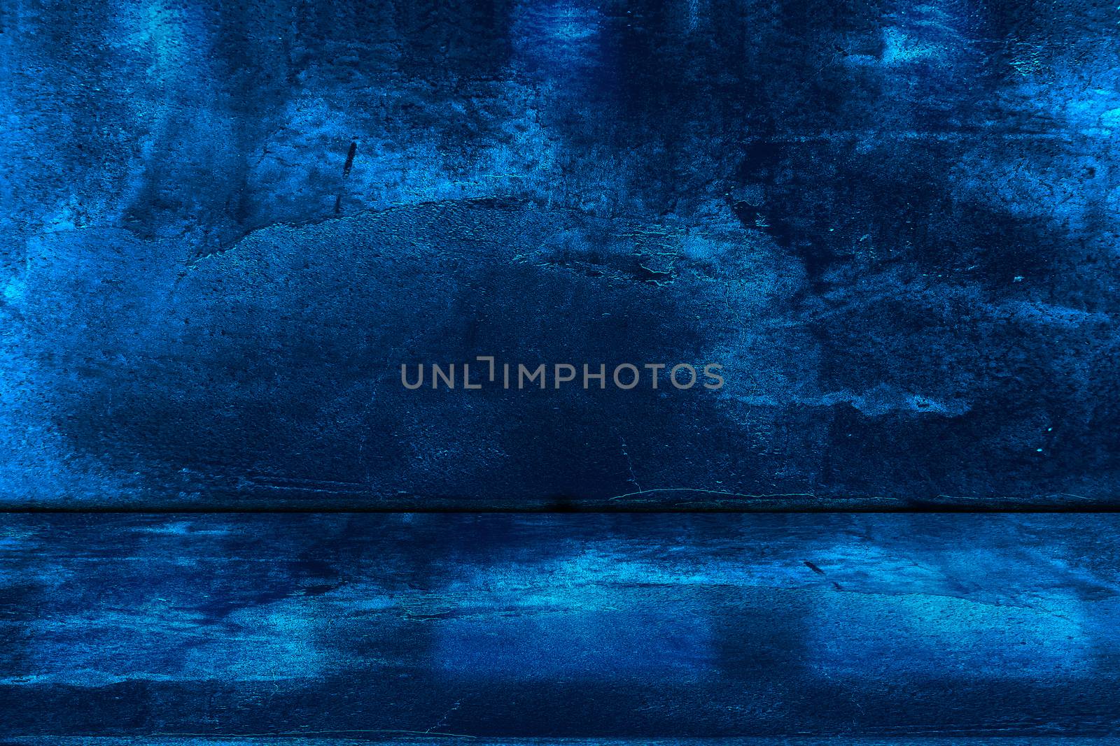 Luxury Blue grunge surface concrete wall, background by Benzoix