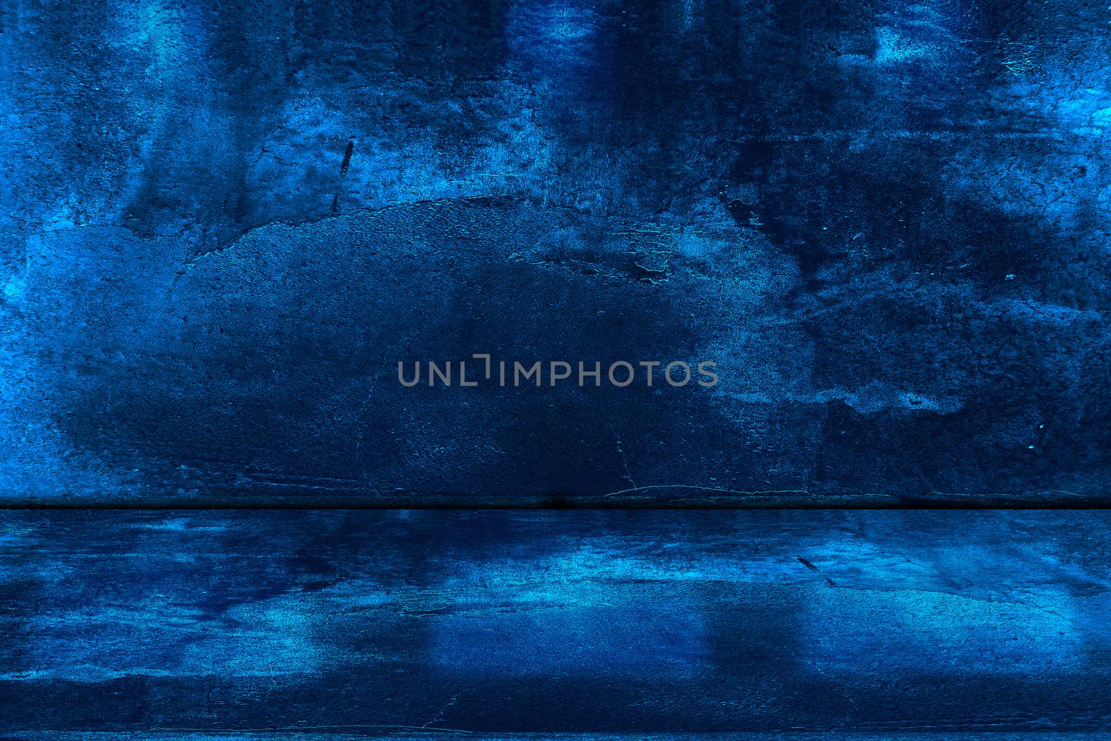 Luxury Blue grunge surface concrete wall, background.