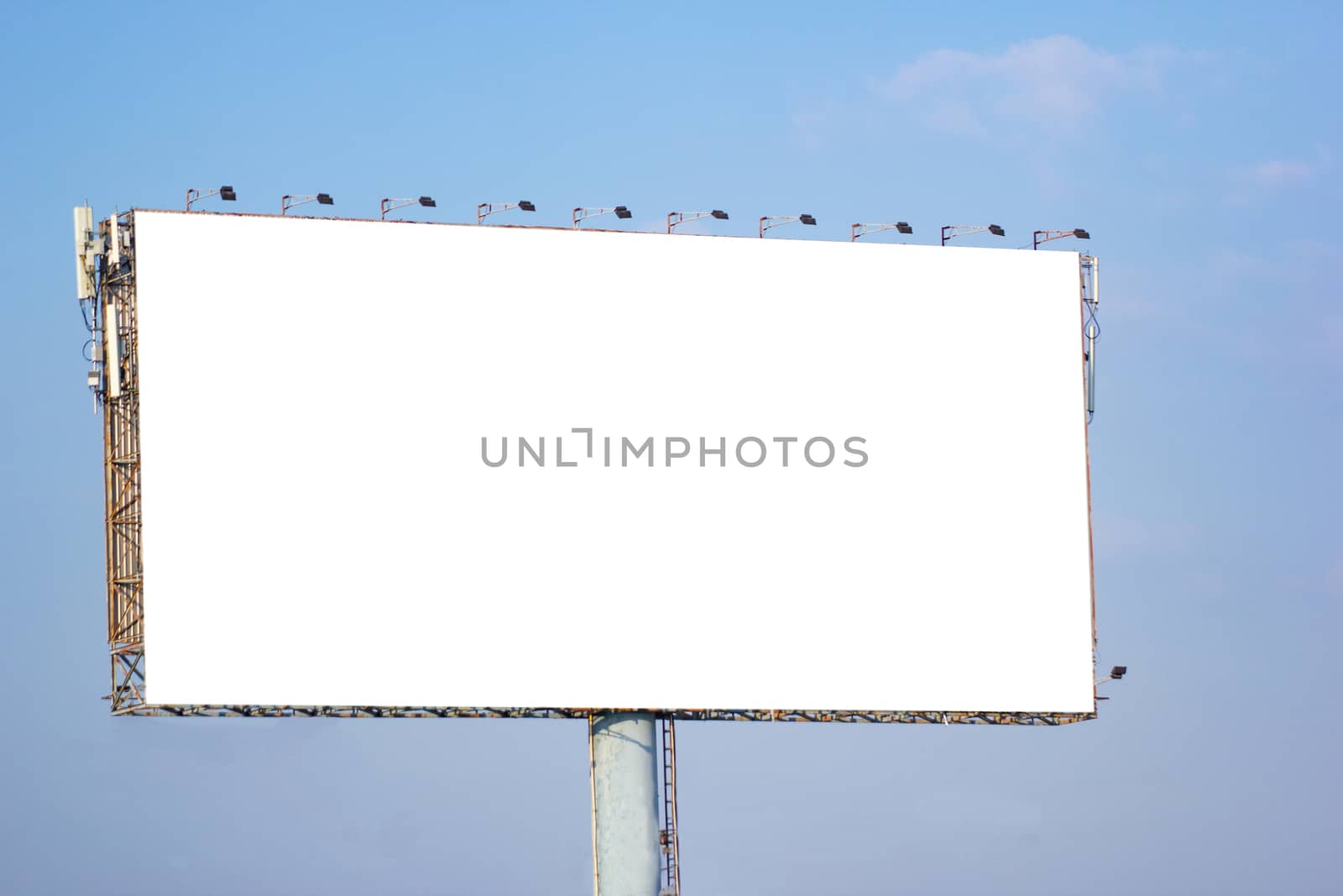 The Big Billboard outdoor for advertising with white background by piyaphun