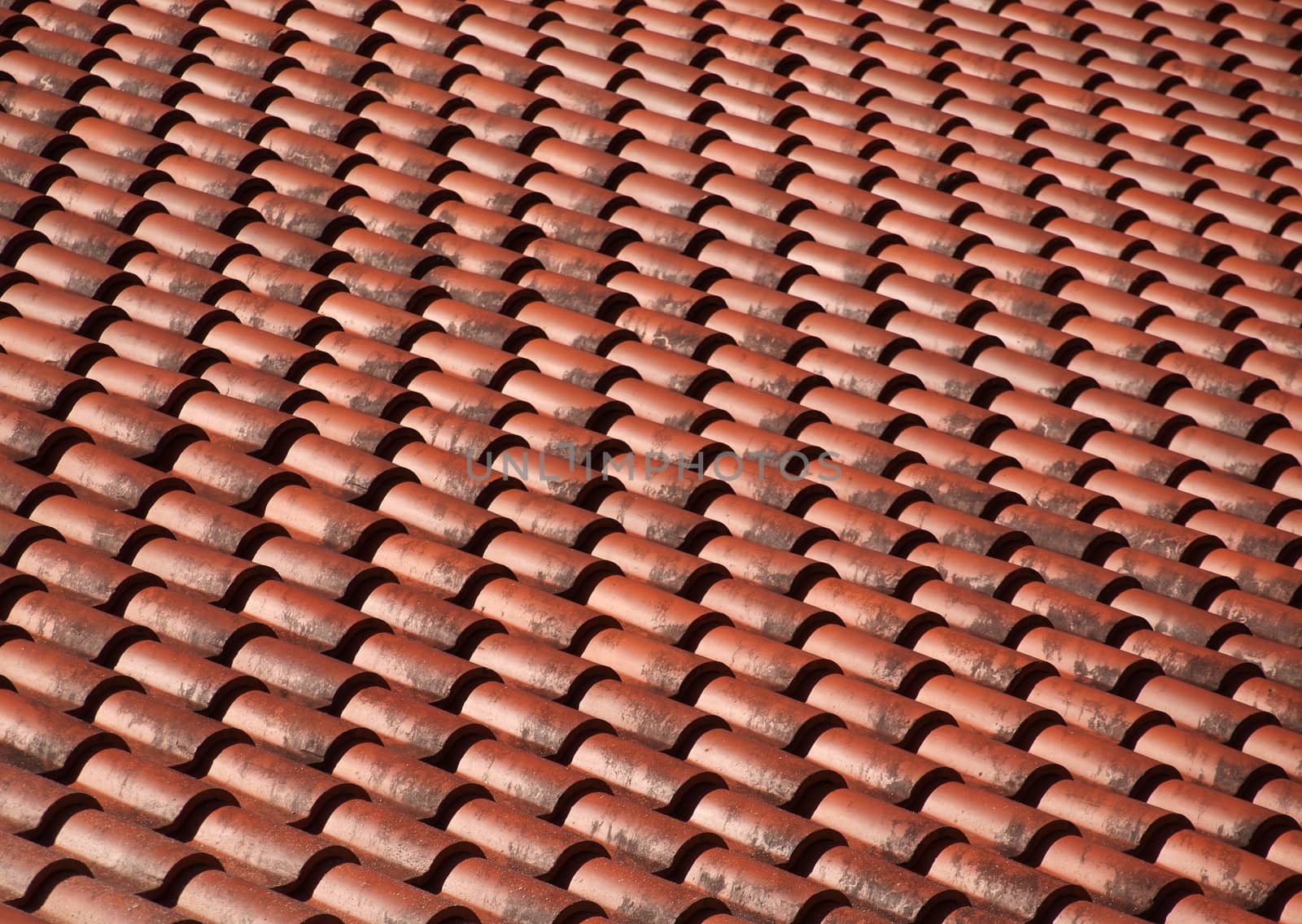 Kiln baked Chinese roof tiles made from brick material
