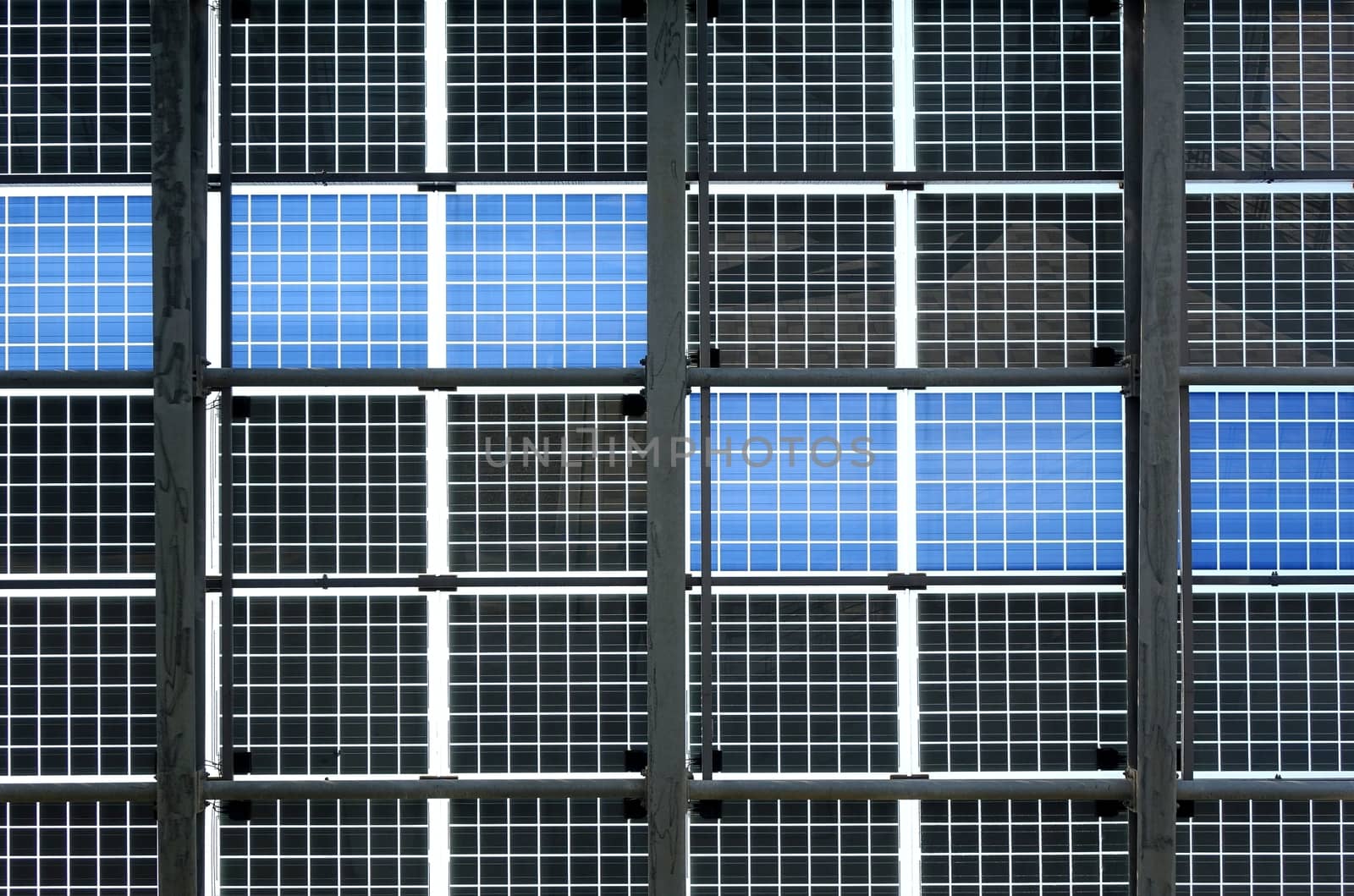 A large solar panel installation to create renewable energy