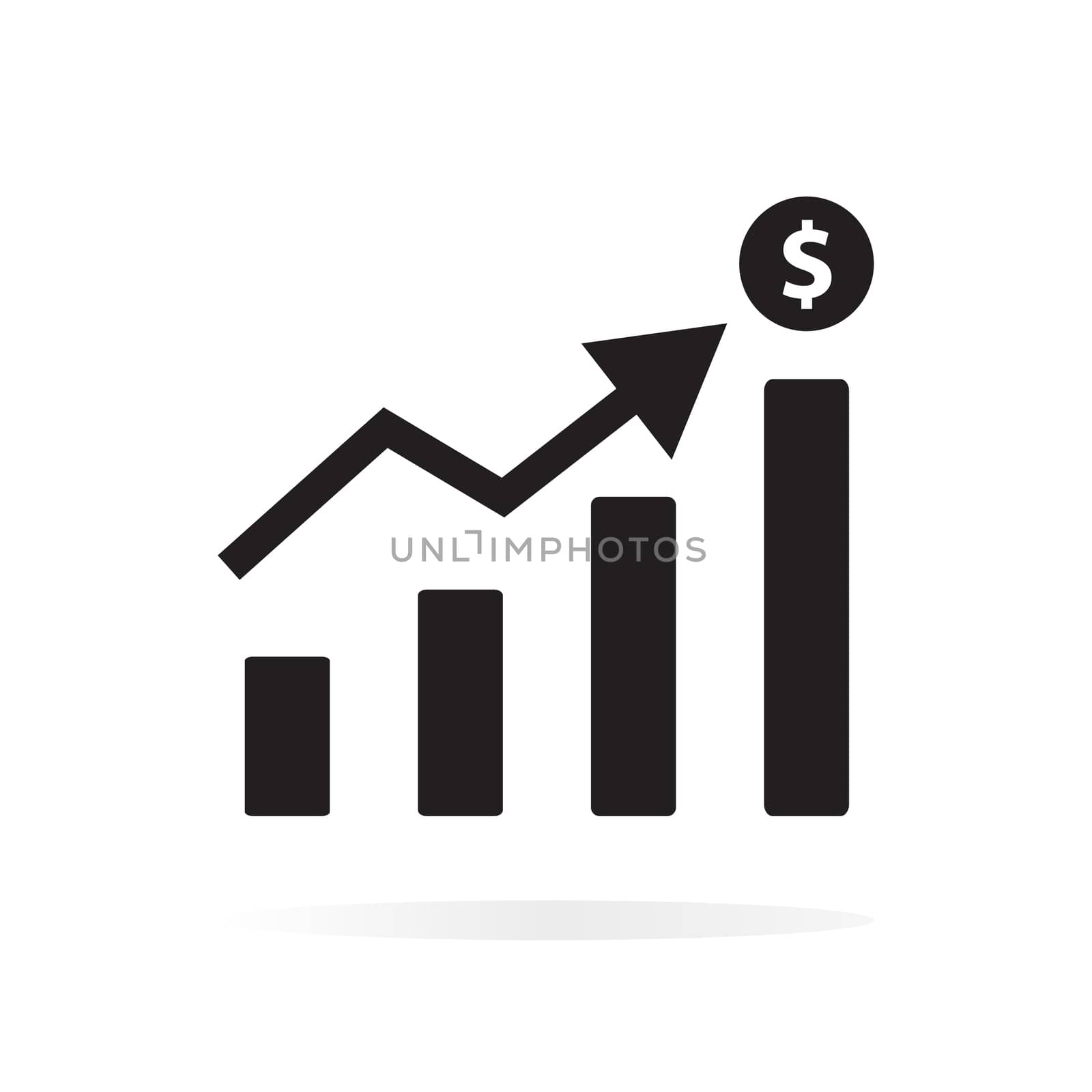 chart icon on white background. flat style. chart icon for your web site design, logo, app, UI. chart symbol. chart sign. 