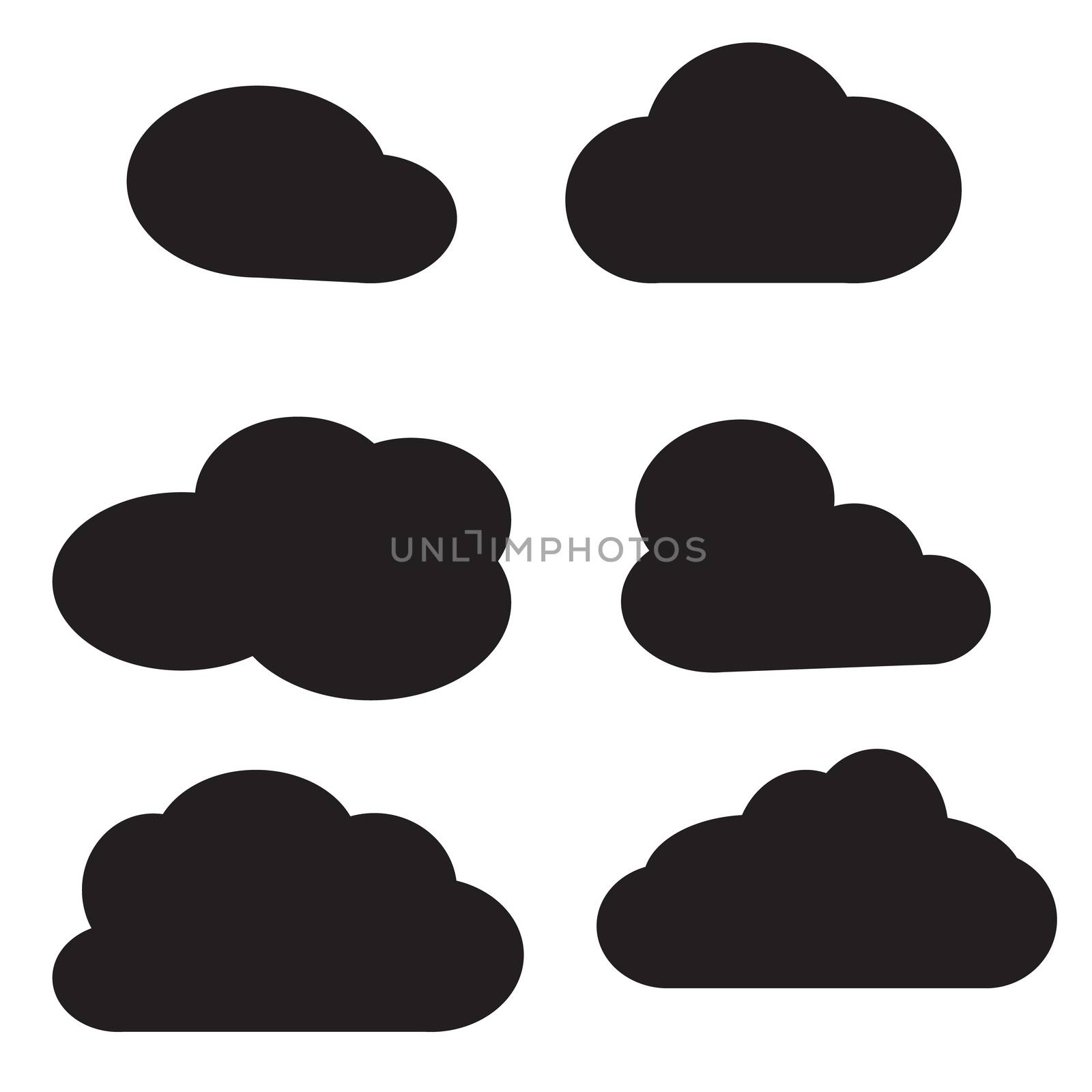 cloud icon on white background. flat style. cloud icon for your  by suthee
