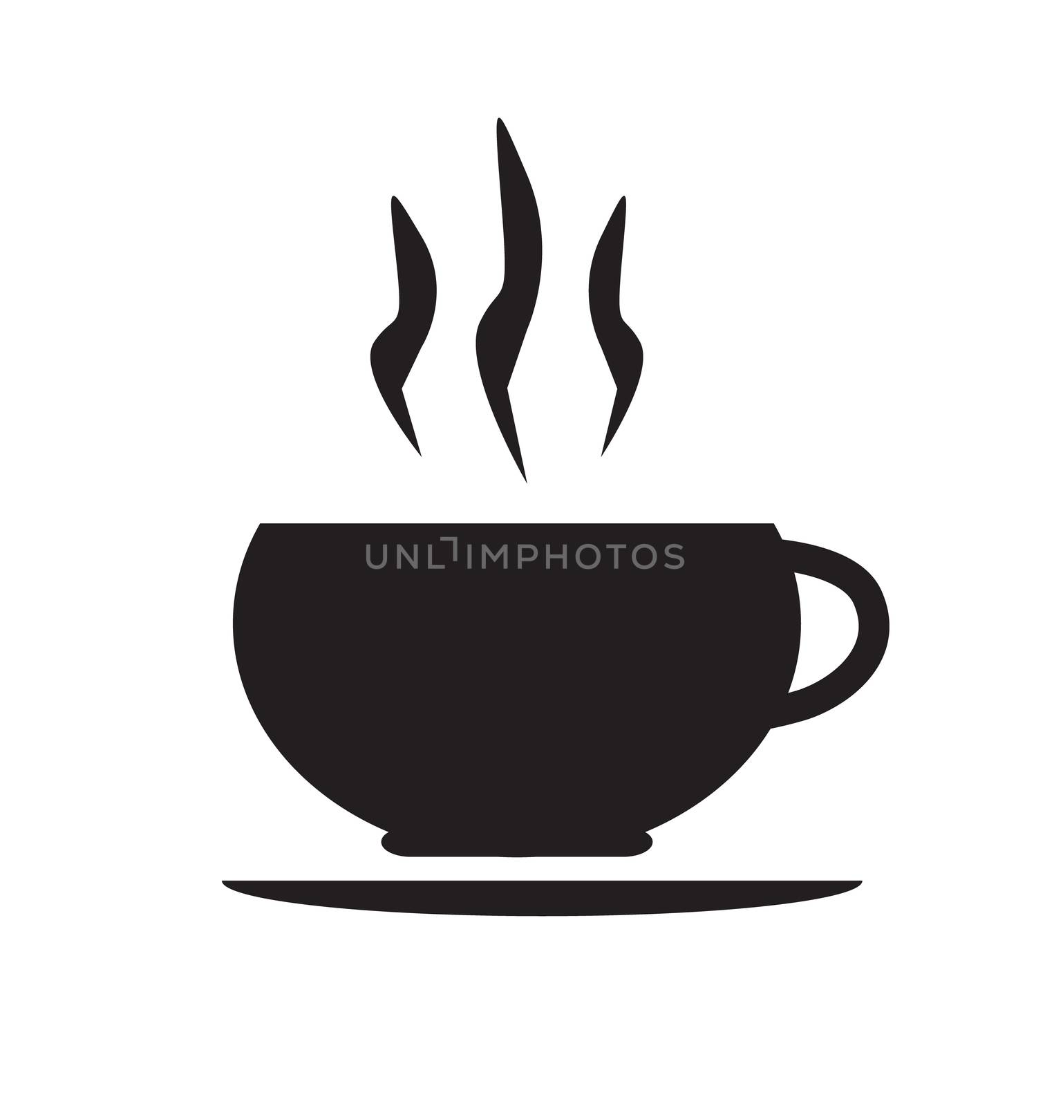 coffee cup icon on white background. flat style. coffee cup icon for your web site design, logo, app, UI. cup of hot drink symbol. cup of coffee and tea sign.  