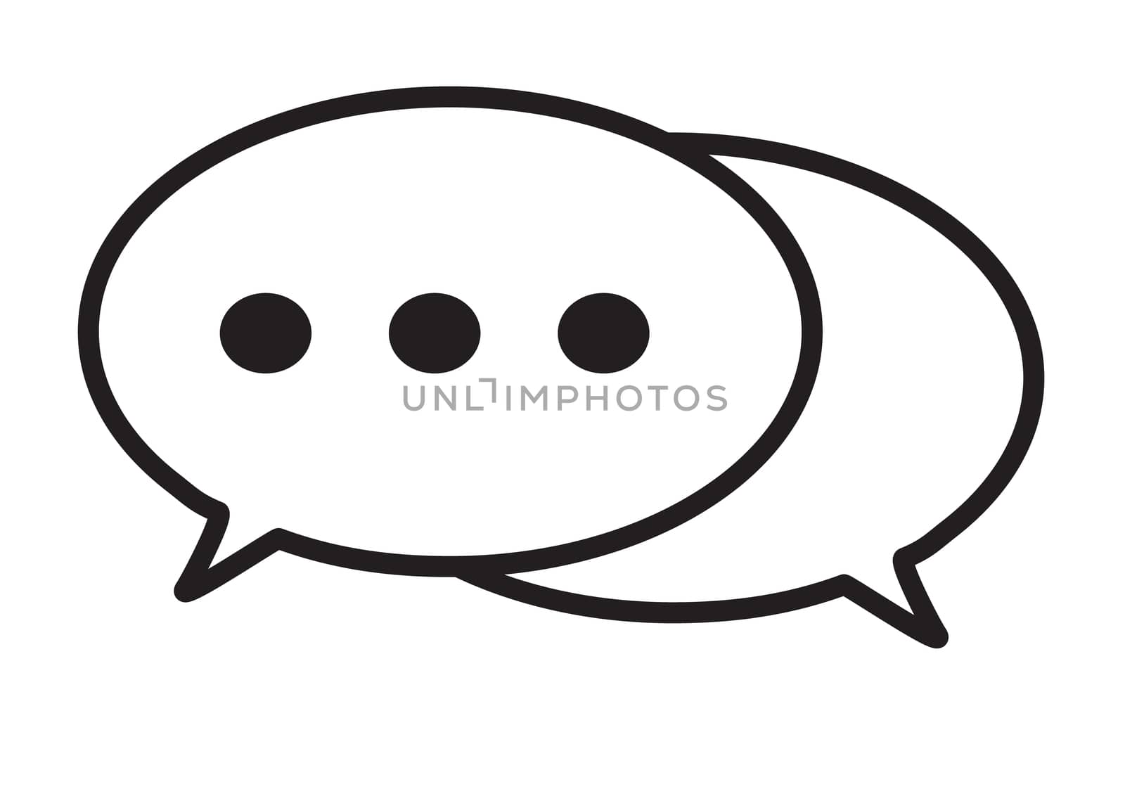 comment icon on white background. flat style. comment icon for y by suthee