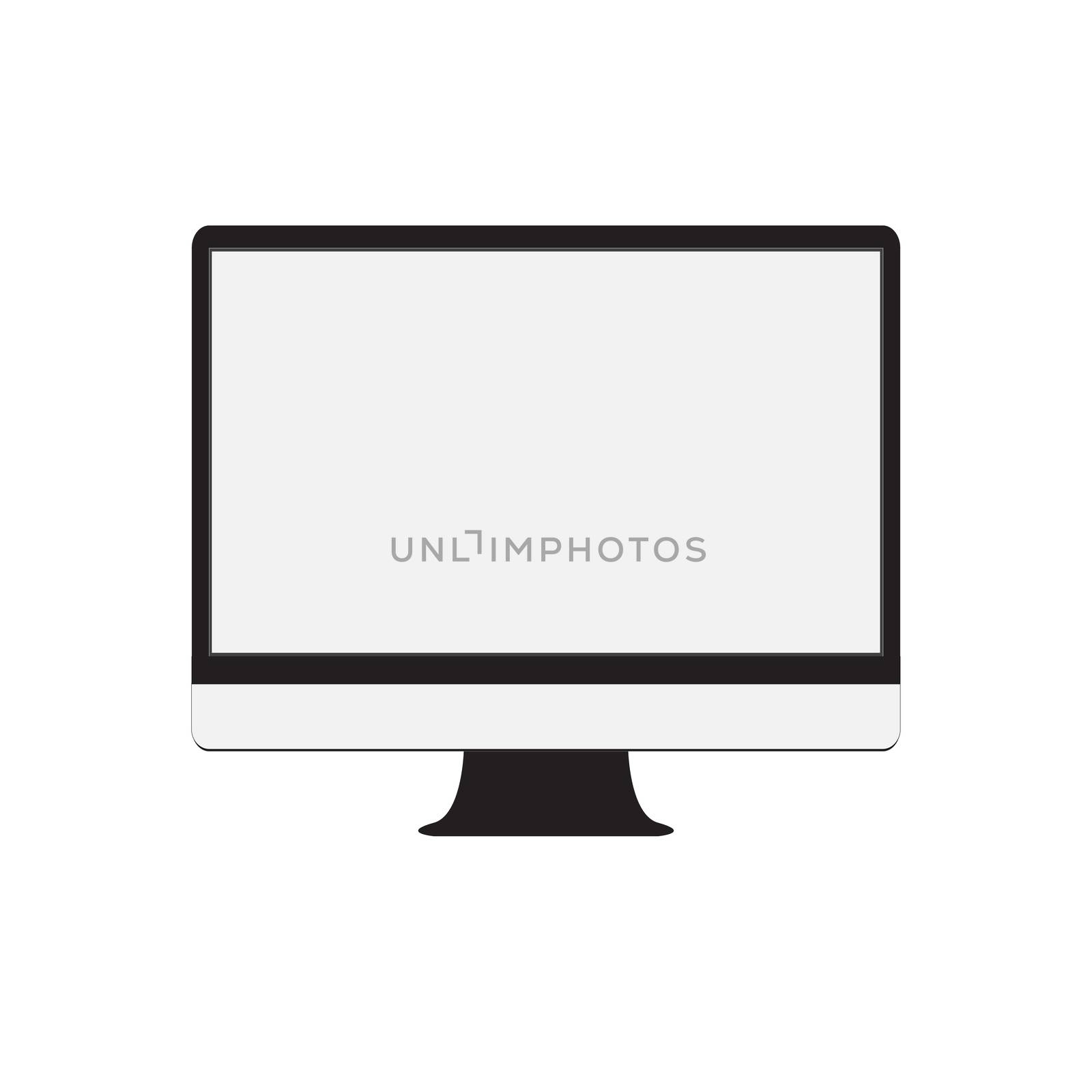 computer monitor isolated on white background. computer monitor  by suthee