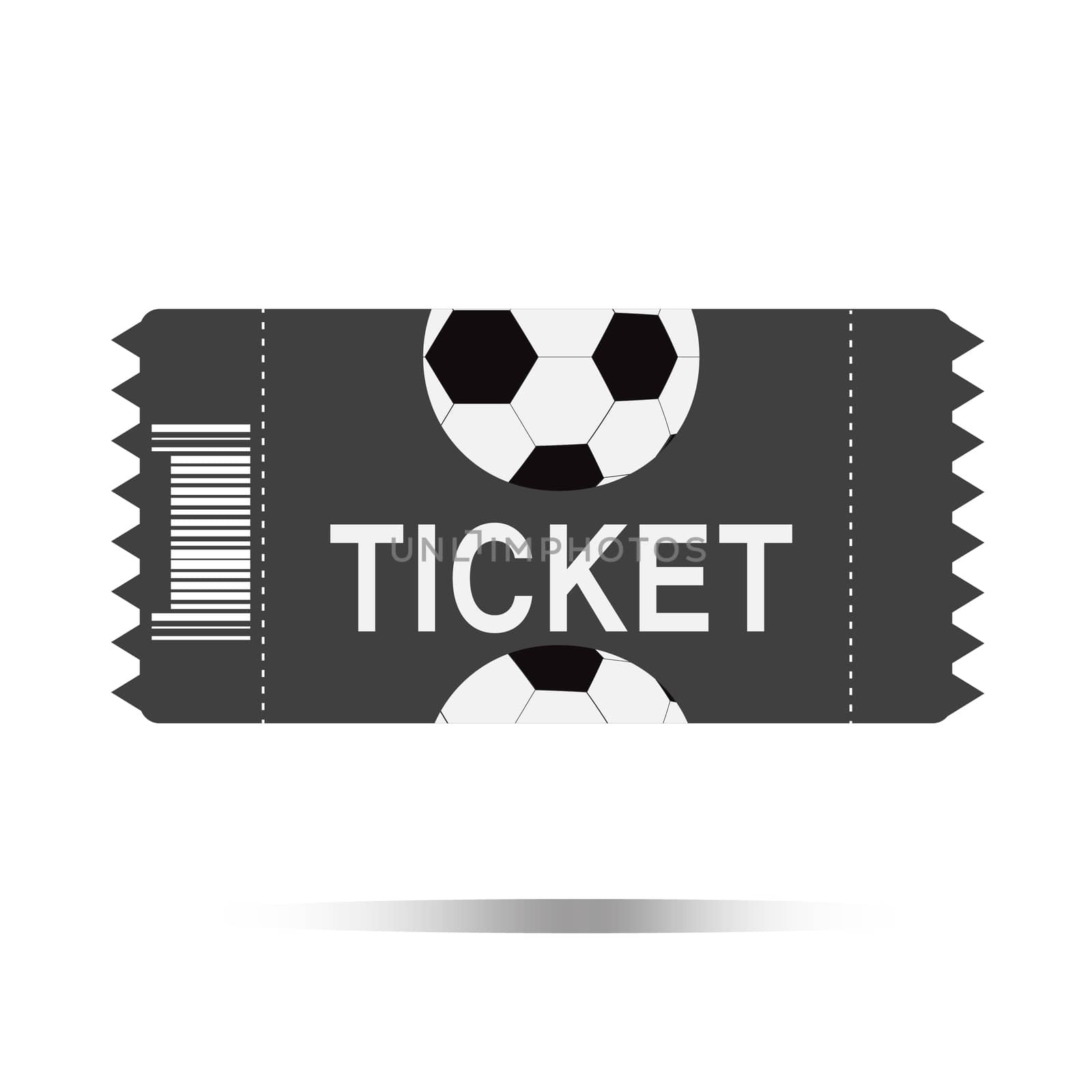 football tickets icon on white background, football tickets symb by suthee