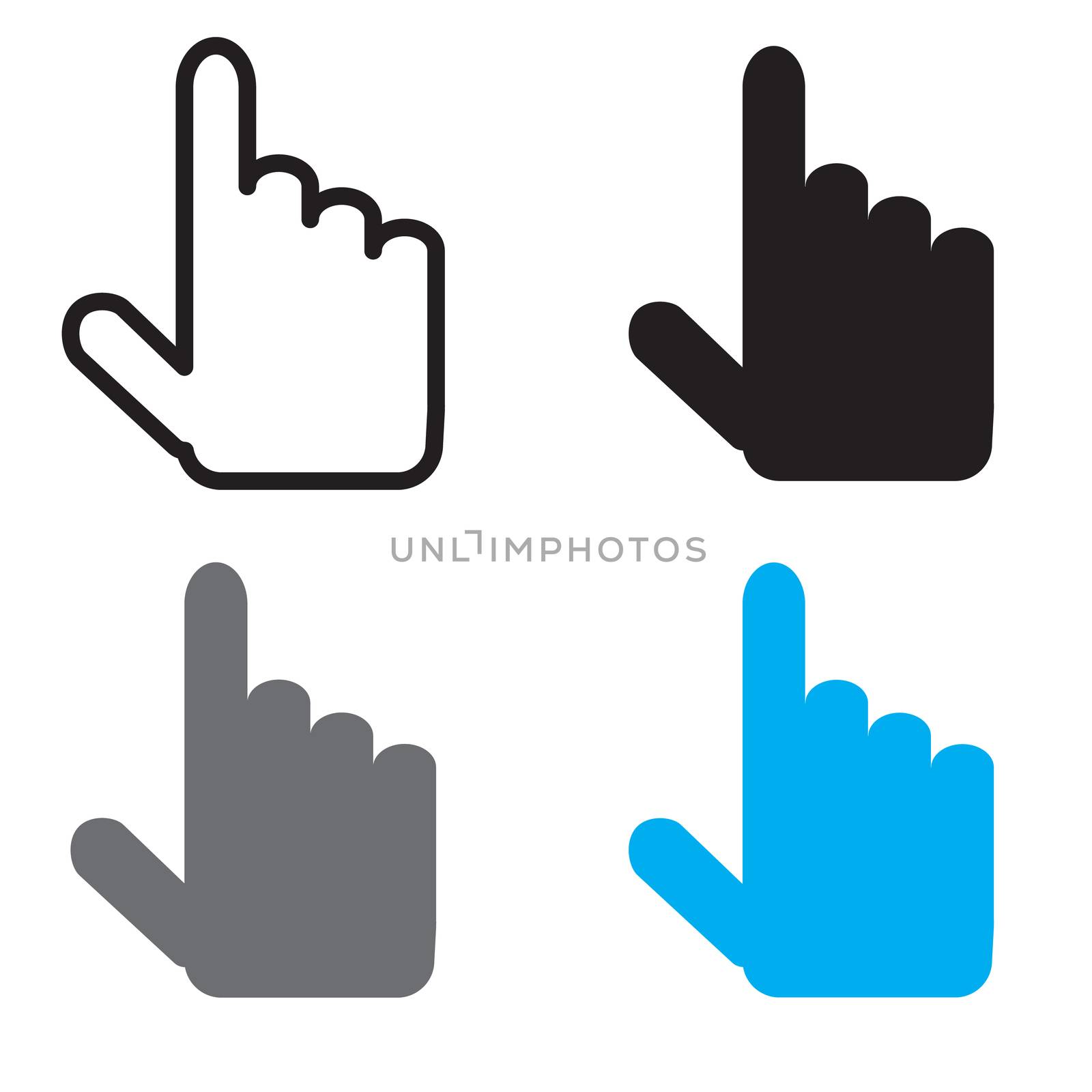 cursor icon on white background. flat style. hand mouse cursor icon for your web site design, logo, app, UI.hand cursor symbol. hand icon. 