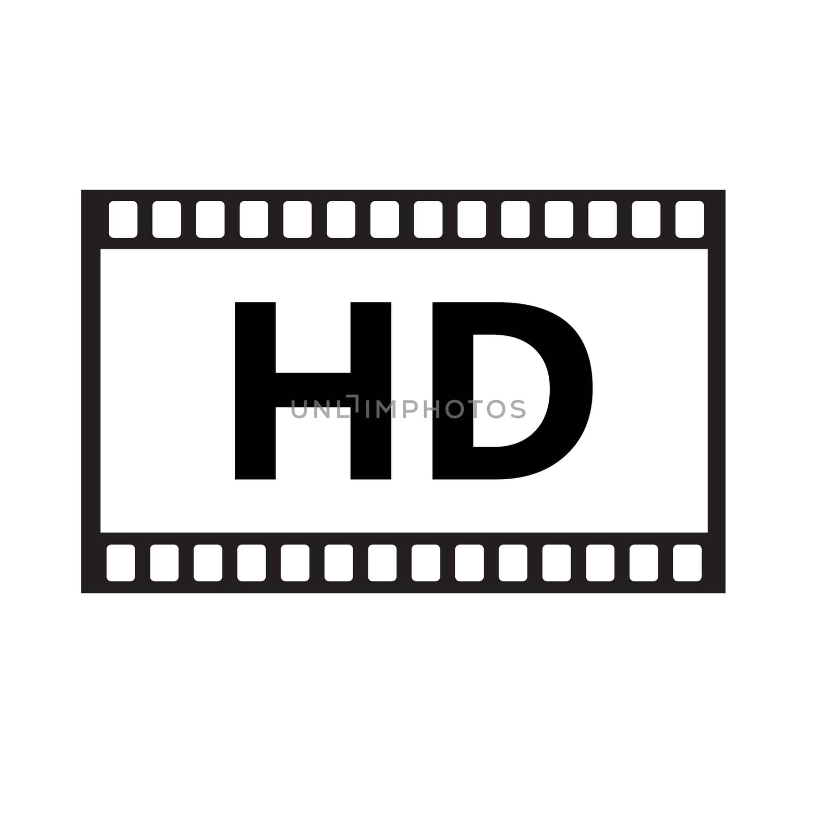 hd video icon on white background. flat style. hd video icon for your web site design, logo, app, UI. video symbol. 