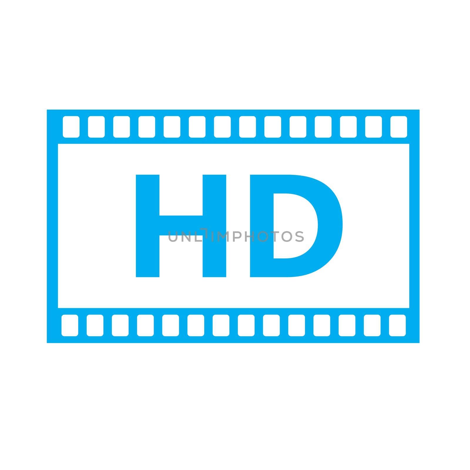 hd video icon on white background. flat style. hd video icon for your web site design, logo, app, UI. blue video symbol. 